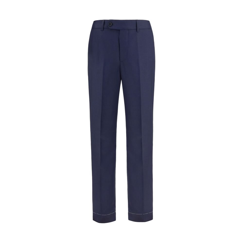 Brunello Cucinelli blauw wollen pantalon