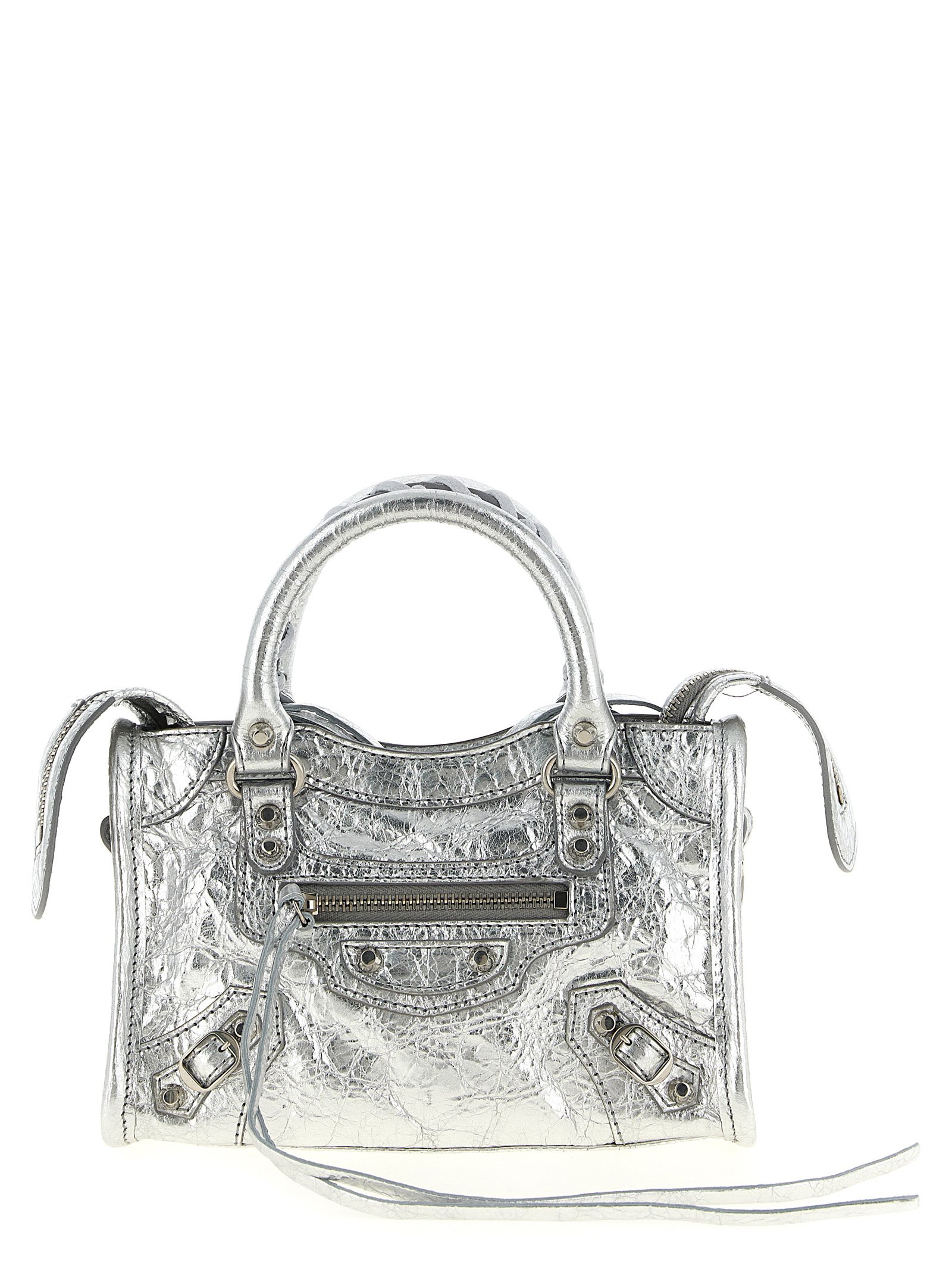 Balenciaga zilverkleurig Lamb leren Crossbody Bag
