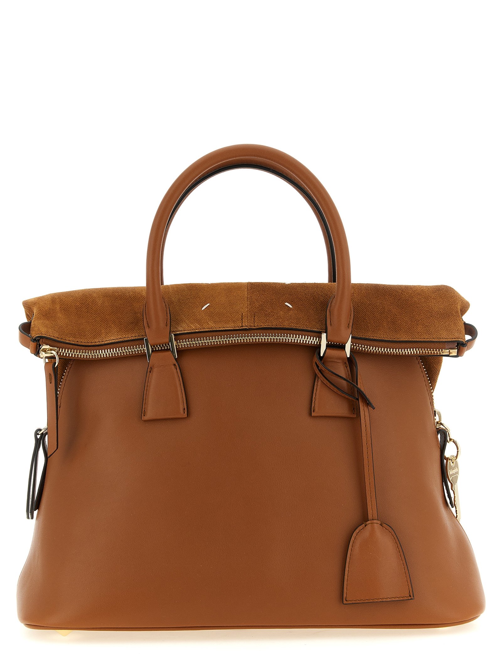 Maison Margiela bruin kalfsleren schoudertas