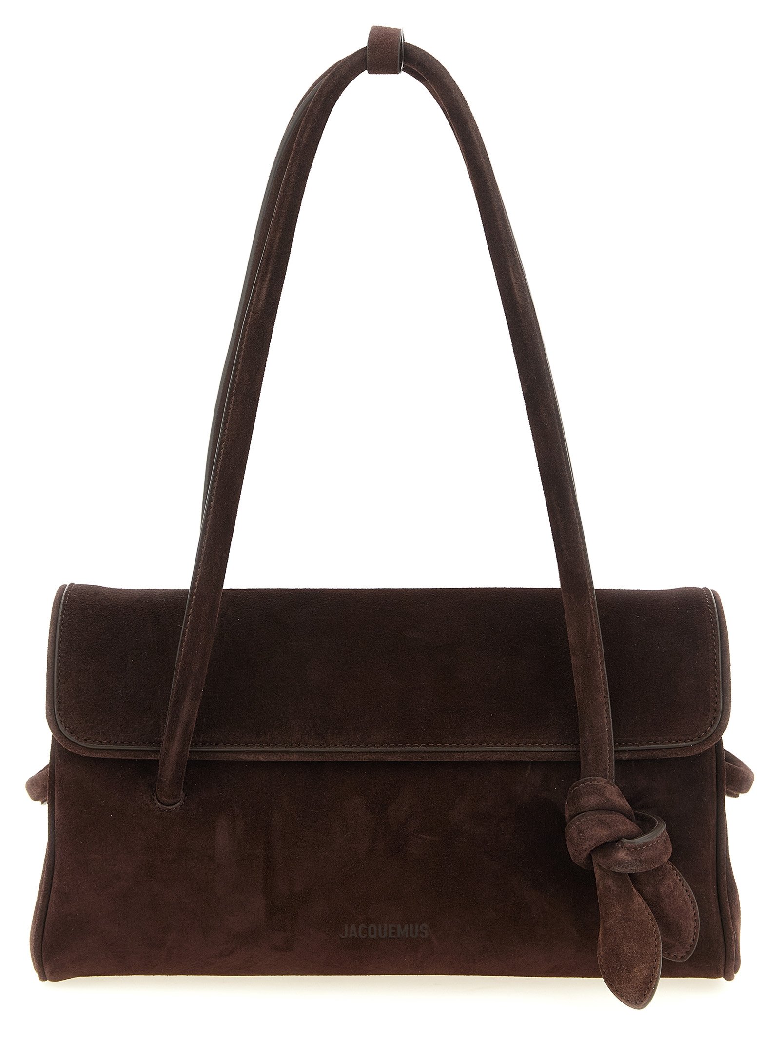 Jacquemus bruin kalfsleren schoudertas