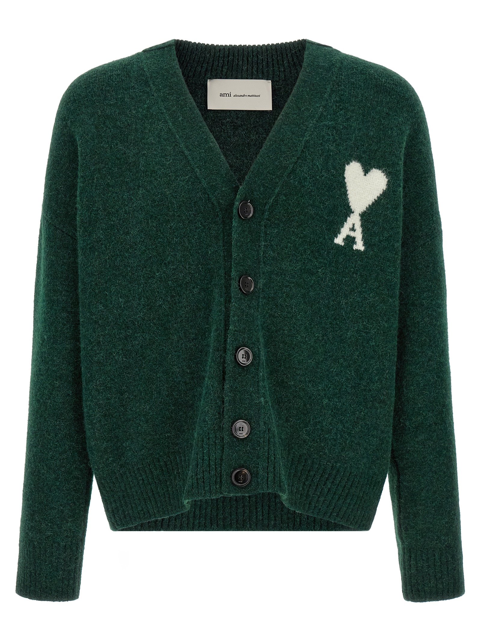 Ami Paris tweekleurig Alpaca leren vest