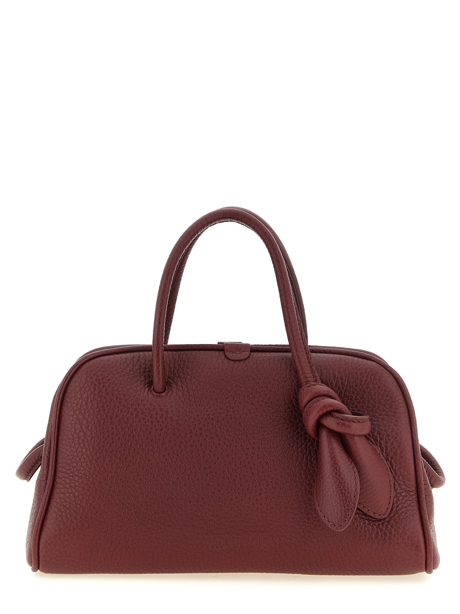 Jacquemus bordeauxrood kalfsleren handtas