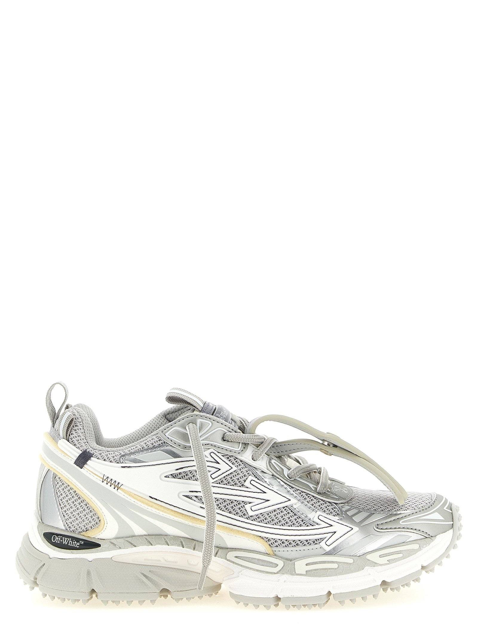 Off-wit grijs polyethyleen sportsneakers