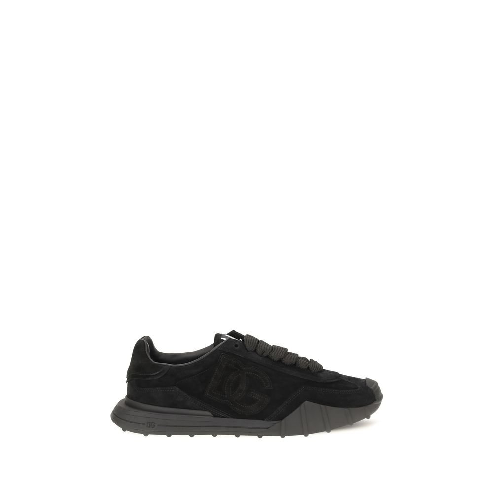 Dolce & Gabbana zwart kalfsleren sportsneakers