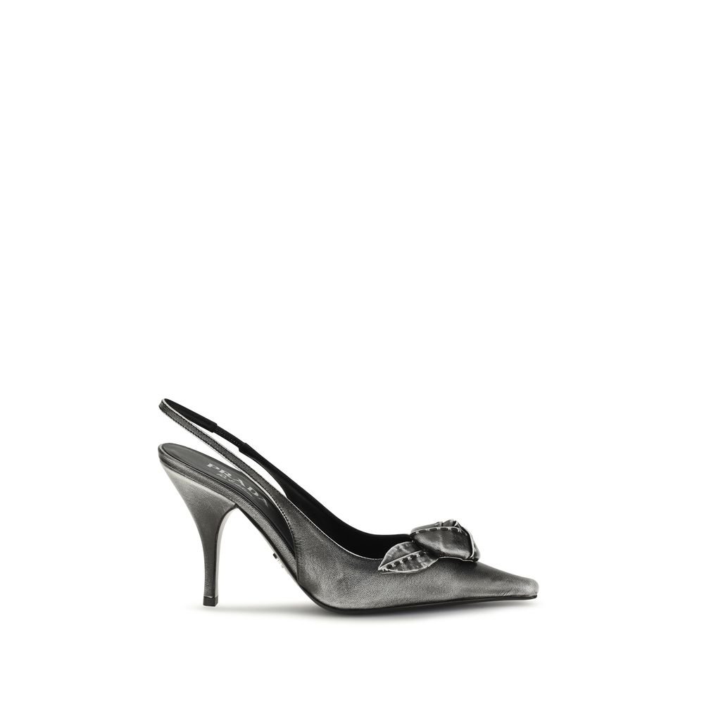 Prada grijs Goatskin hoge hak pumps