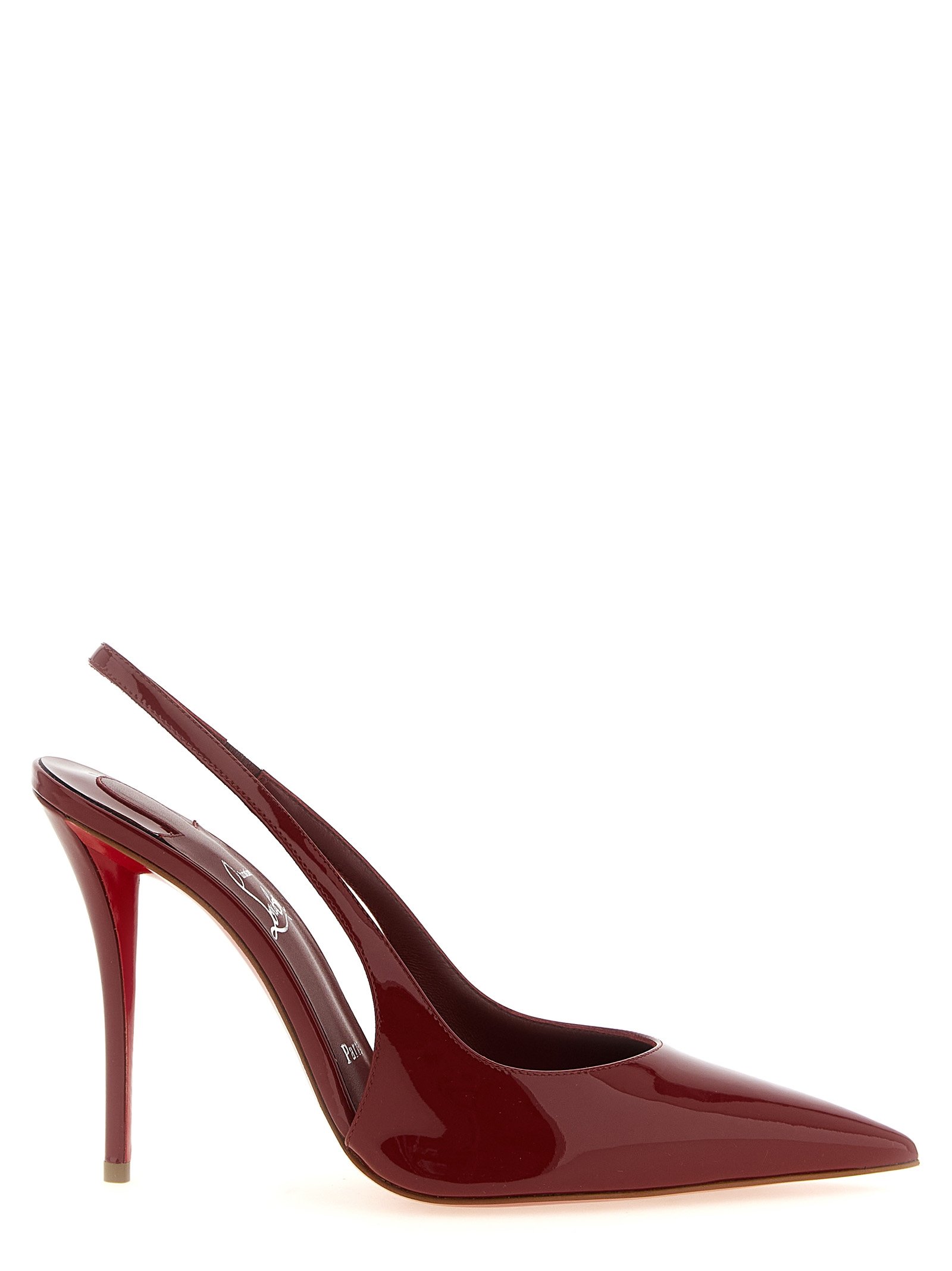 Christian Louboutin rood kalfsleren hoge hak pumps