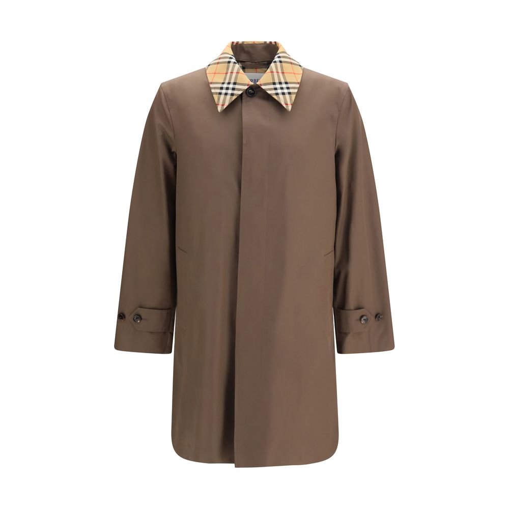 Burberry bruin katoenen mantel