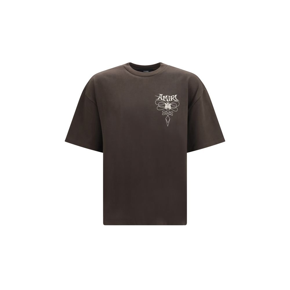 Amiri bruin katoenen T-shirt