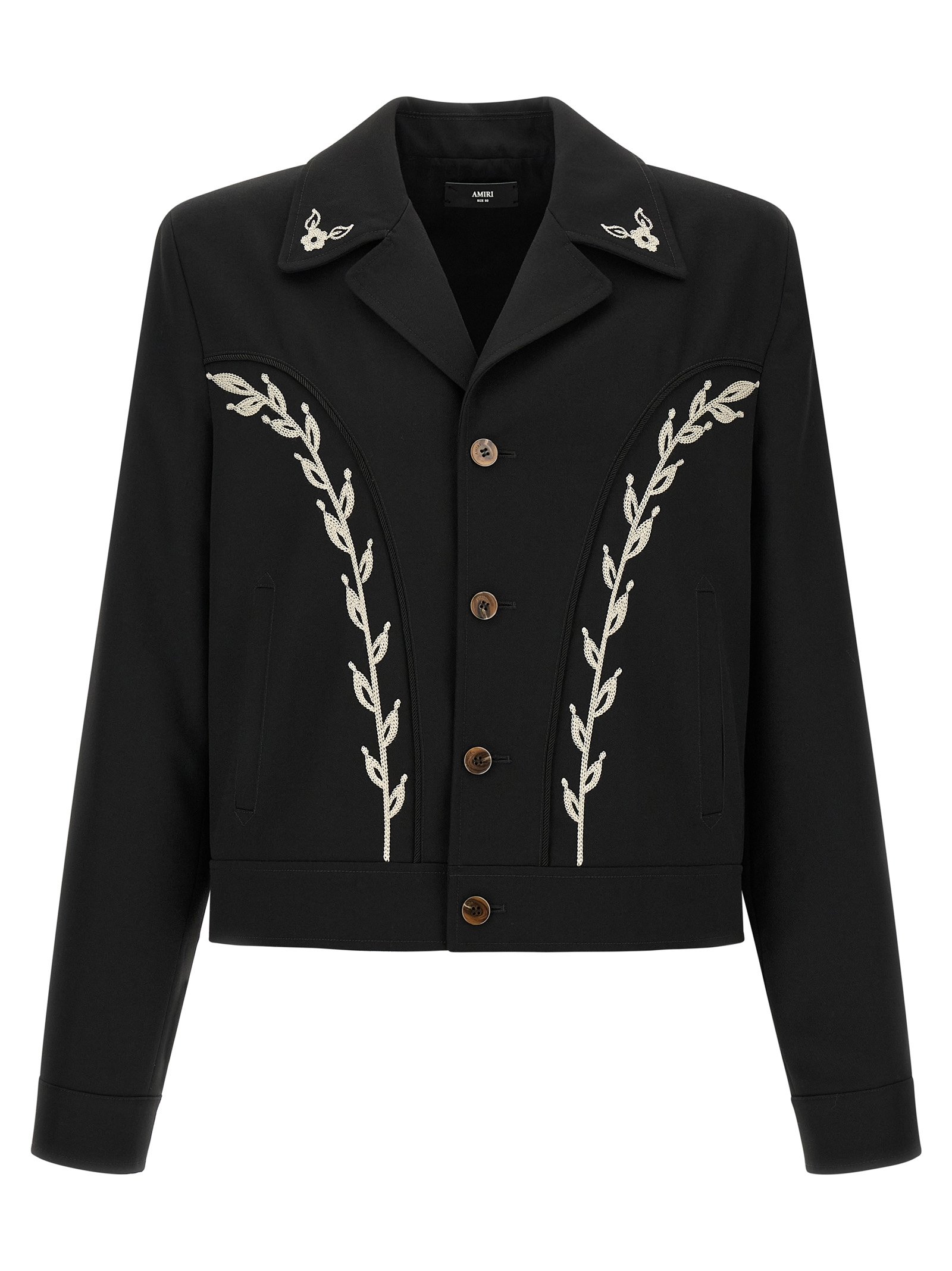 Amiri zwart polyester lange jas