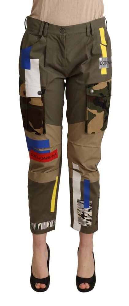 Dolce & Gabbana groen Military Cargo Trouser katoenen broek