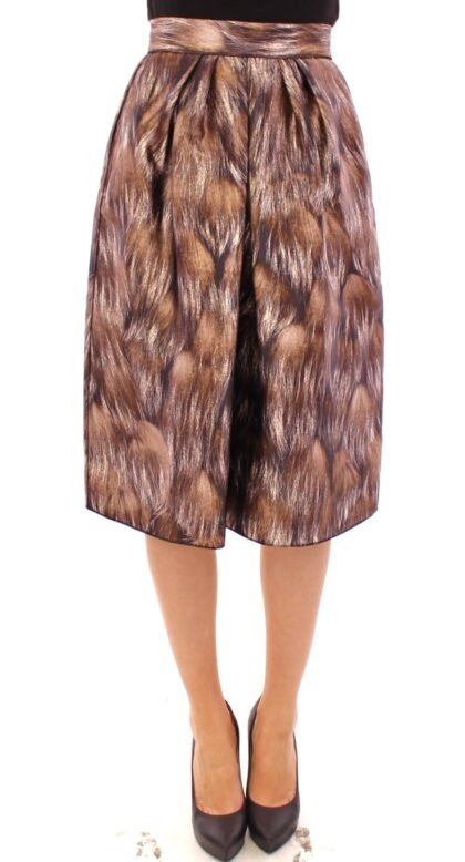 Dolce & Gabbana bruin Floral zijden Straight Full rok