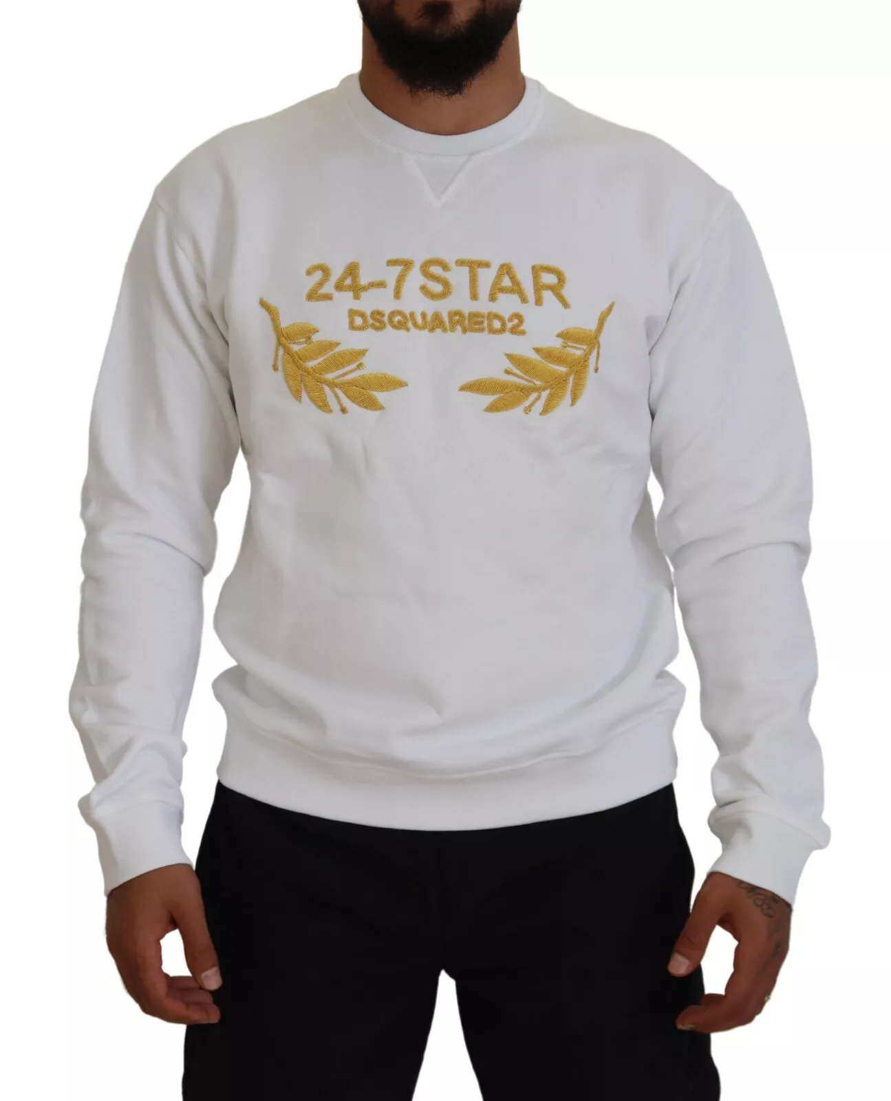 Dsquared² wit Embroidered Crewneck sweatshirt trui