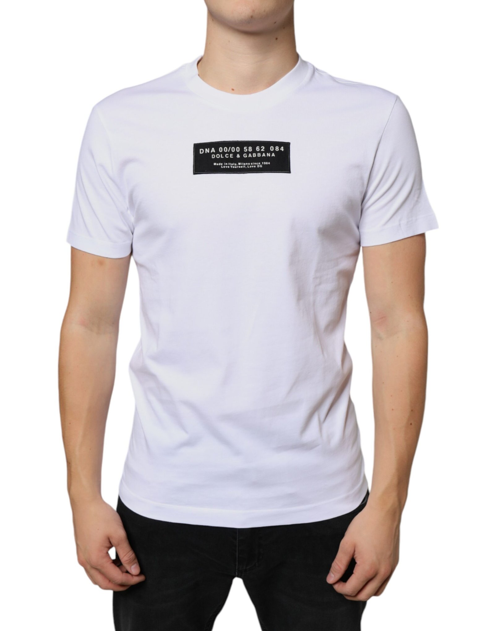 Dolce & Gabbana wit katoenen DG Applique Casual T-shirt