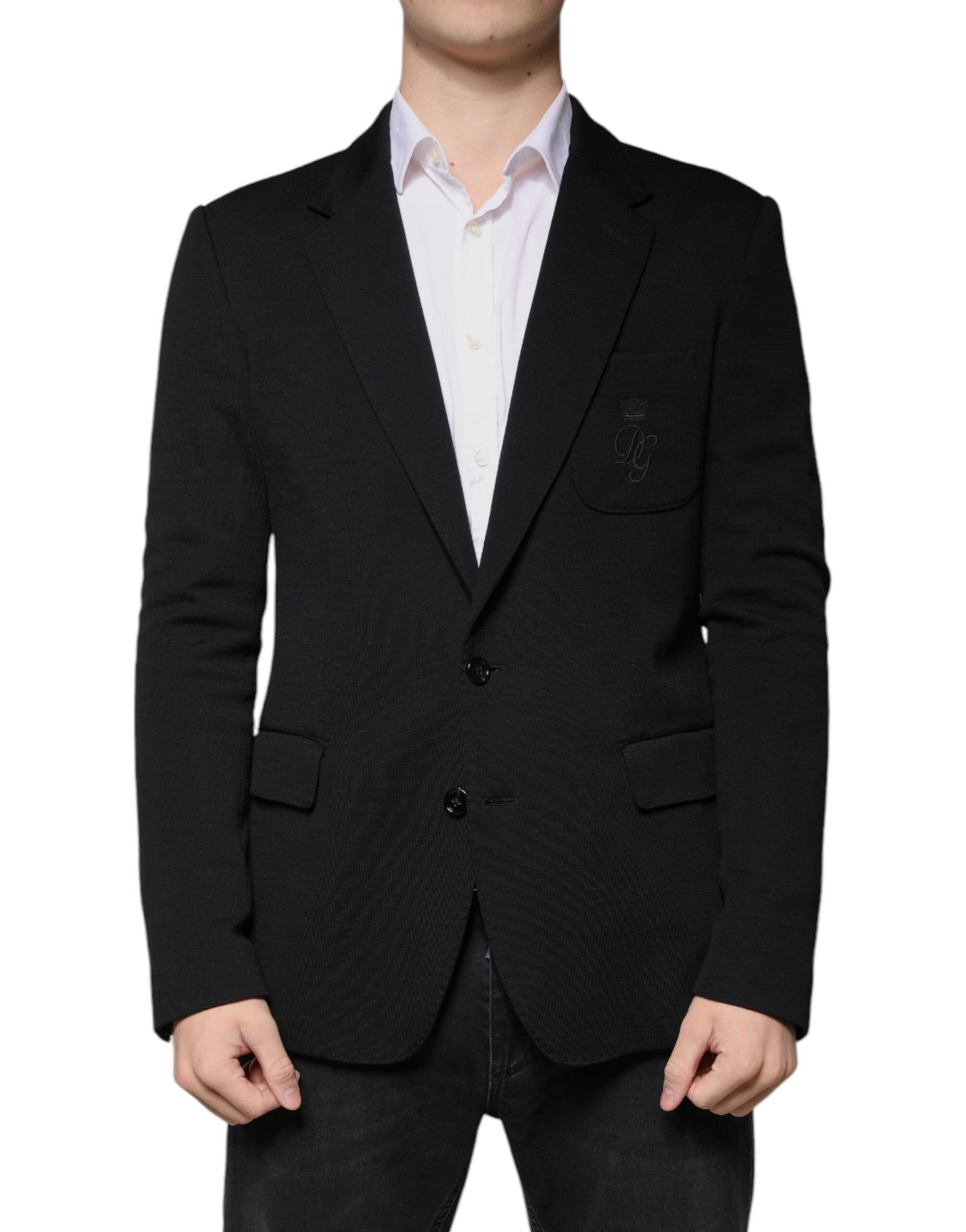 Dolce & Gabbana zwart wollen Single Breasted Formal Blazer