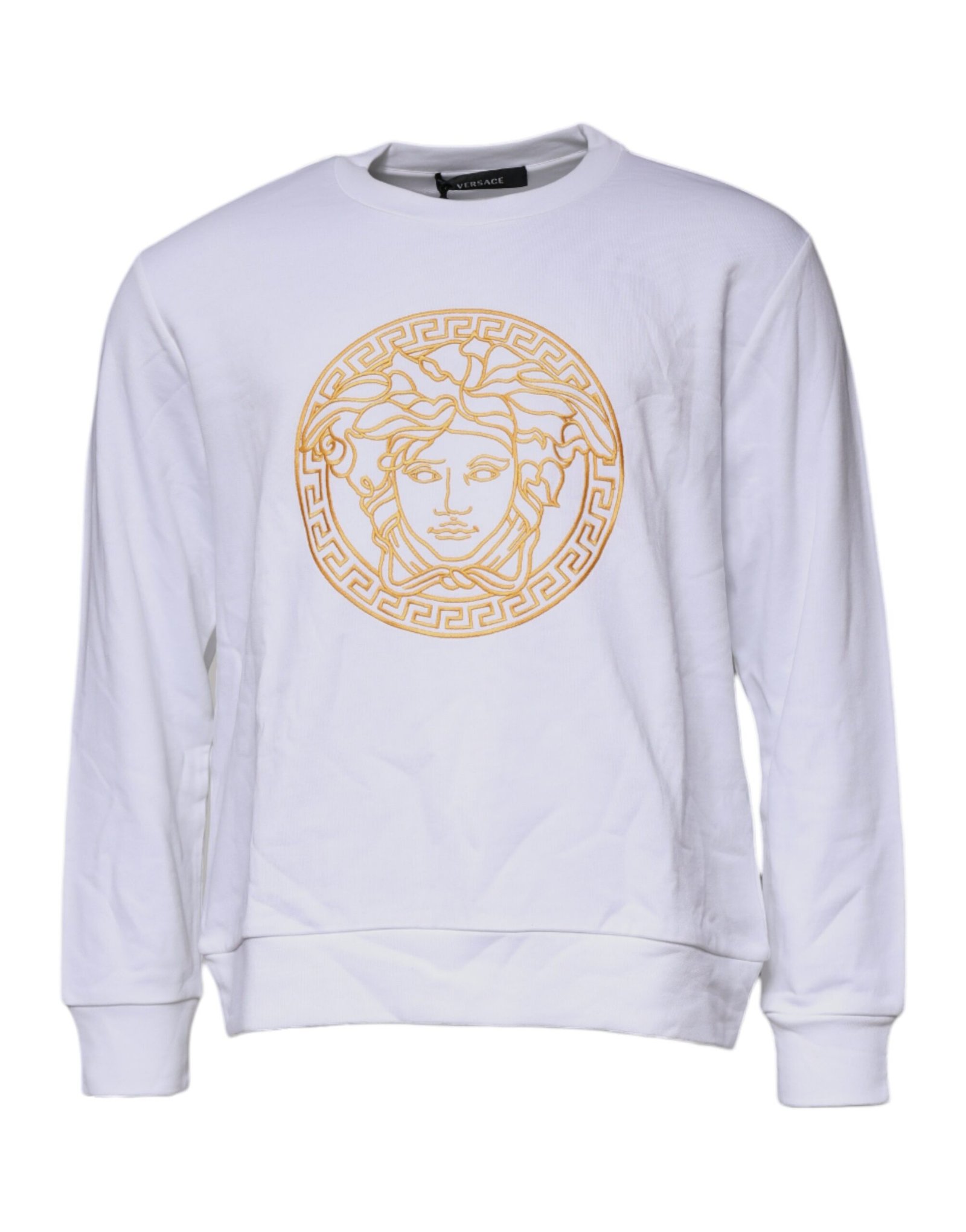 Versace wit Medusa Embroidery Crew Neck Pullover trui
