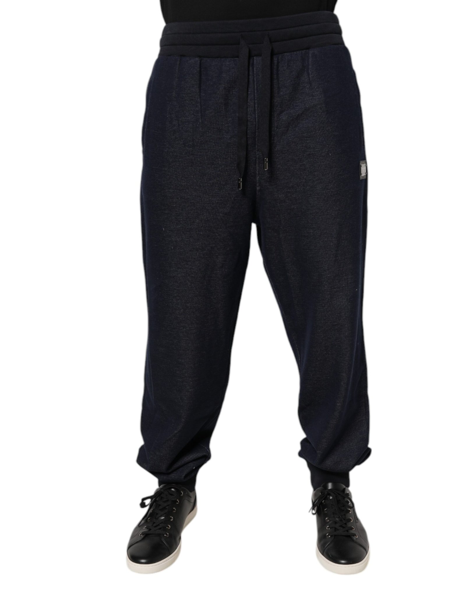 Dolce & Gabbana Dark grijs Jacquard Jogger heren Sweatpants broek