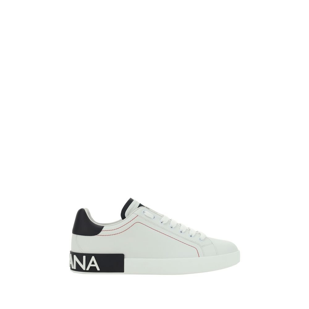 Dolce & Gabbana wit kalfsleren lage sneakers