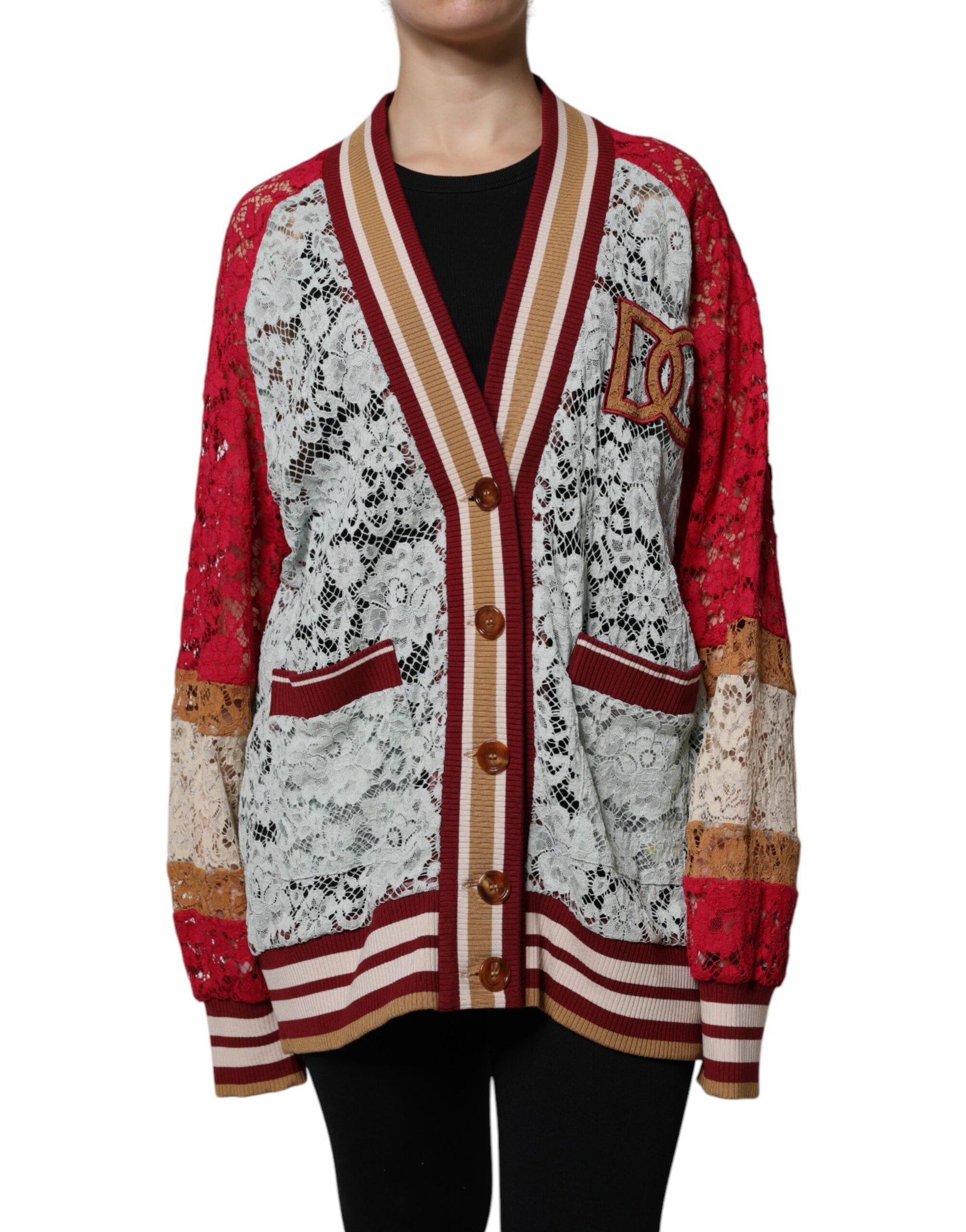 Dolce & Gabbana meerkleurig Floral Lace vest trui
