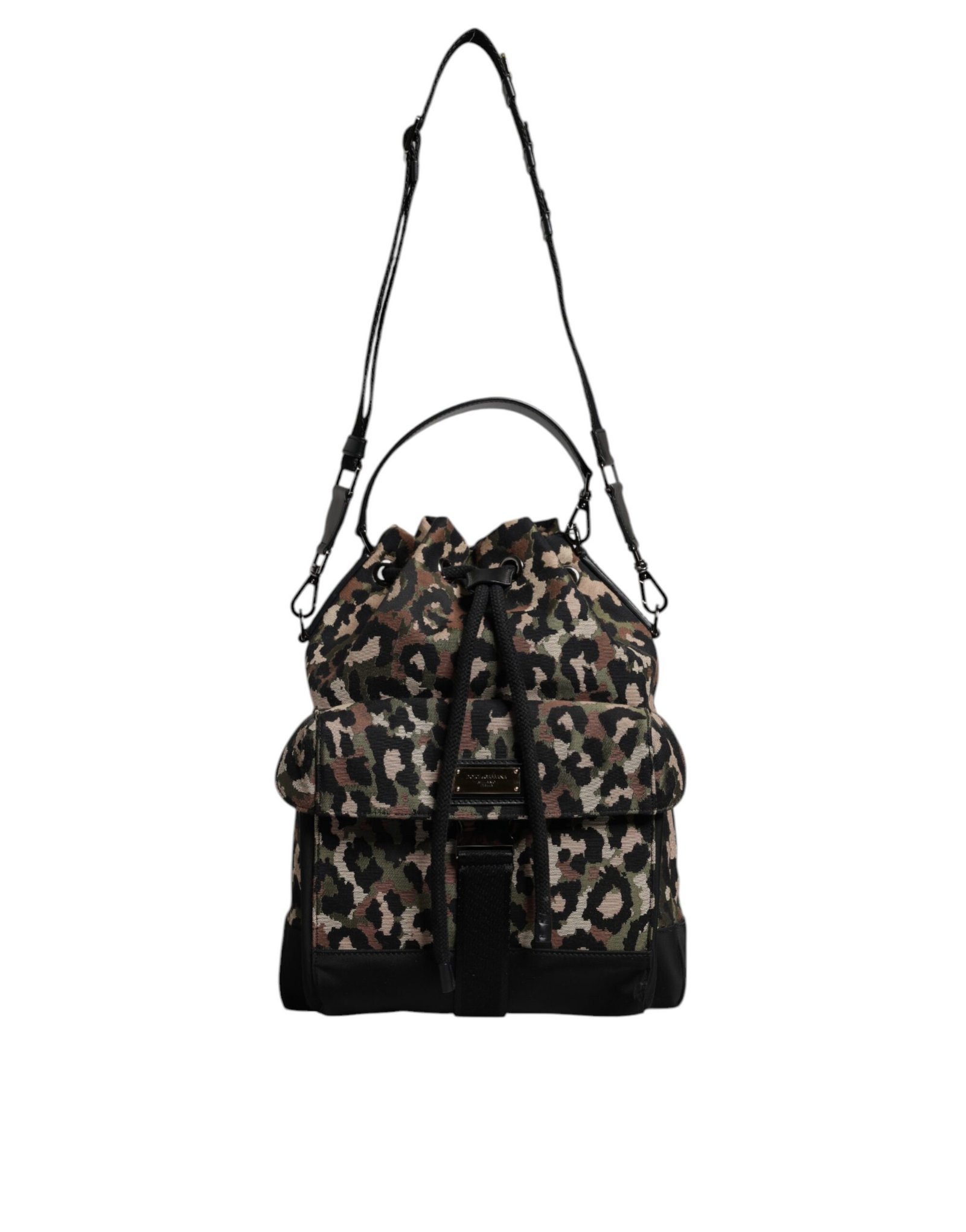 Dolce & Gabbana meerkleurig Leopard katoenen Shoulder Bucket Bag