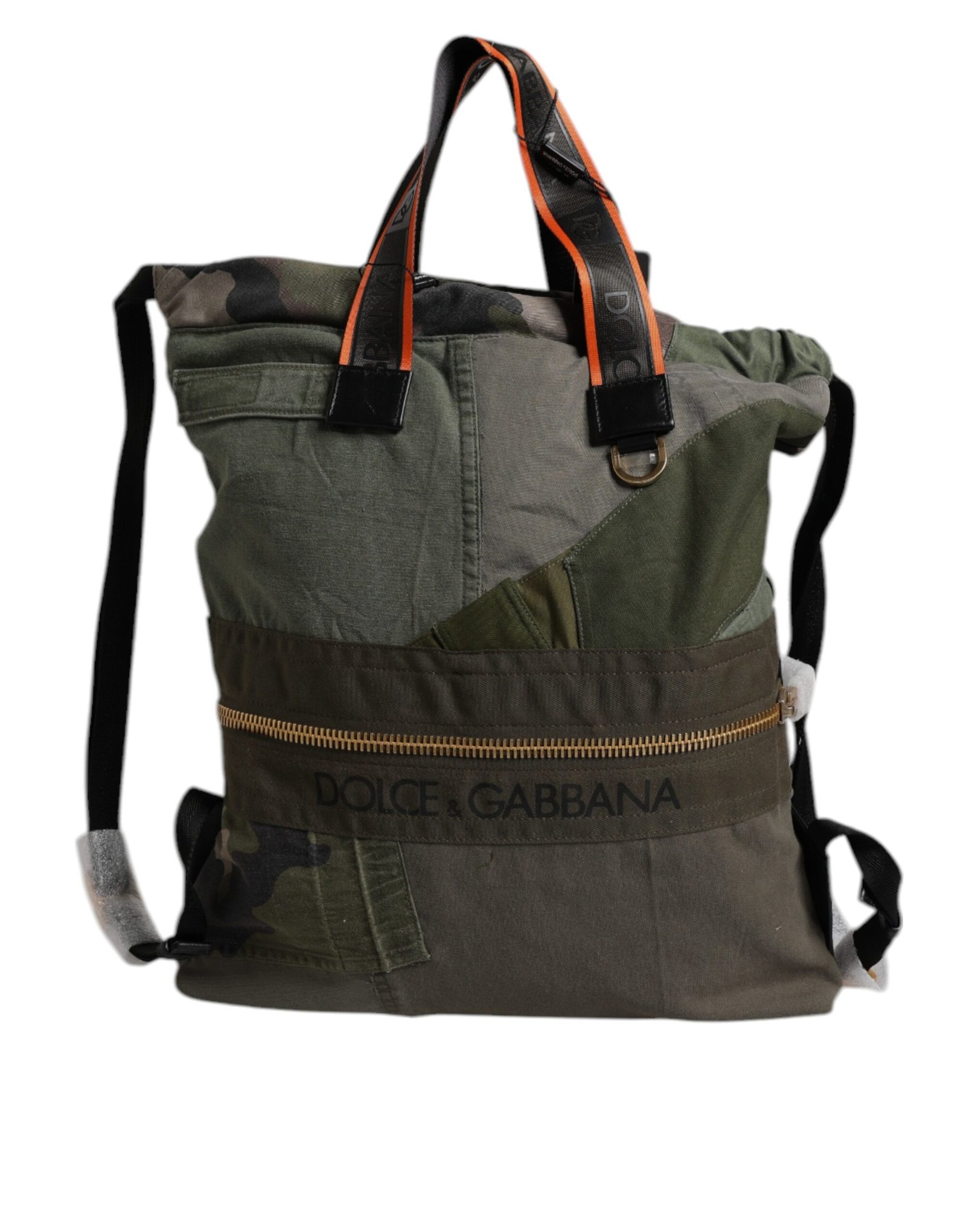 Dolce & Gabbana Military groen Patchwork Rucksack Backpack Bag