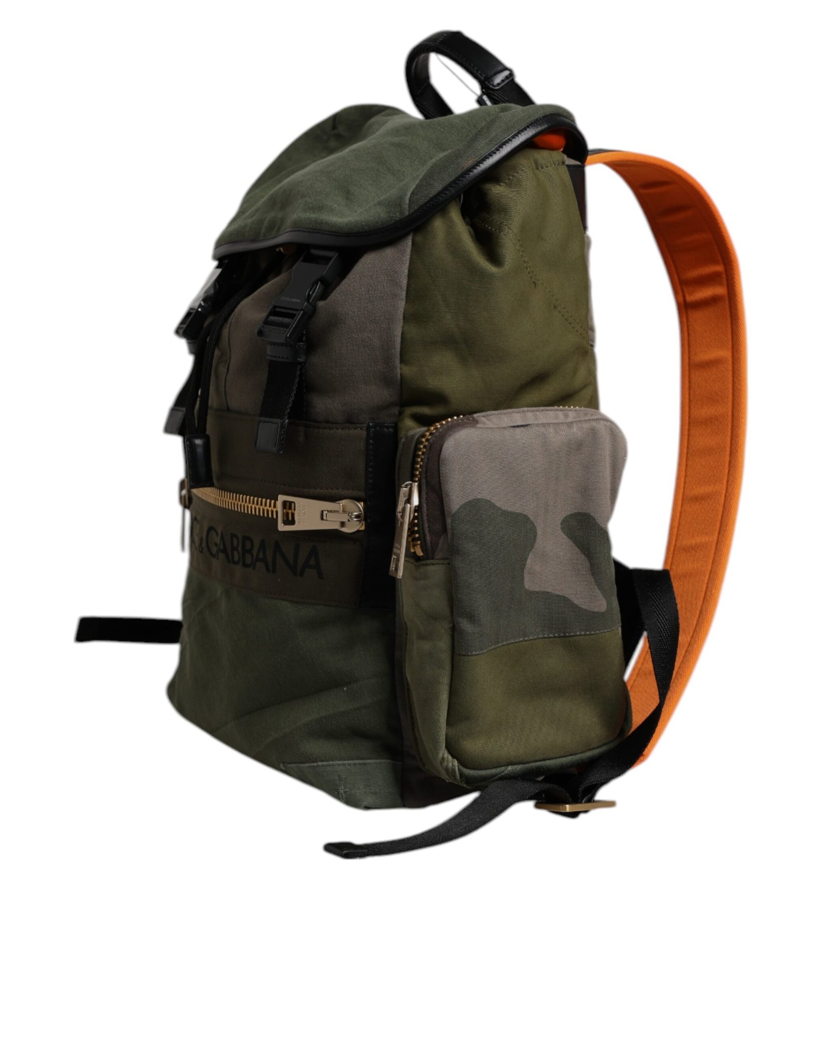 Dolce & Gabbana Military groen Patchwork Travel Backpack Bag