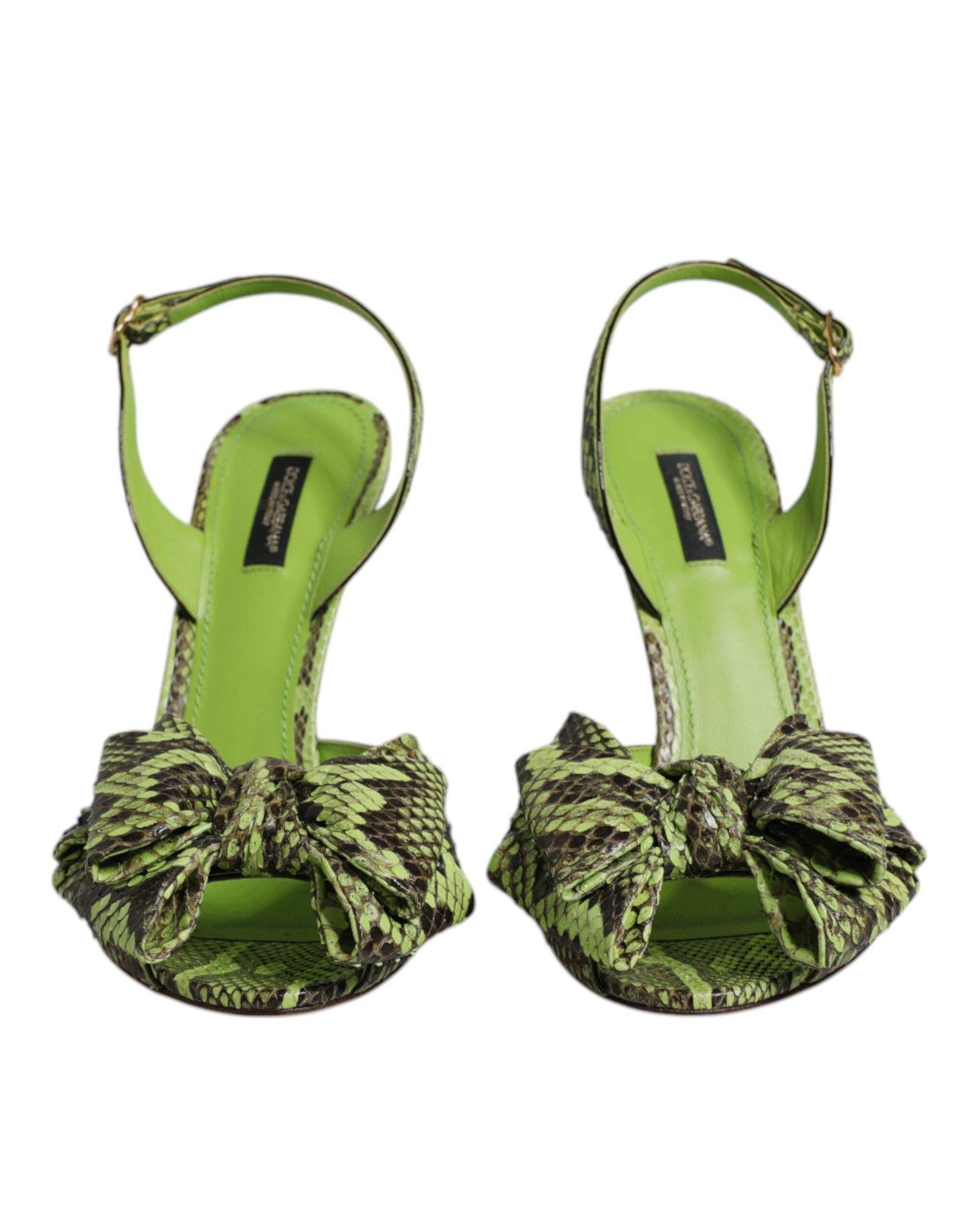 Dolce & Gabbana groen Python leren Heels sandalen Shoes