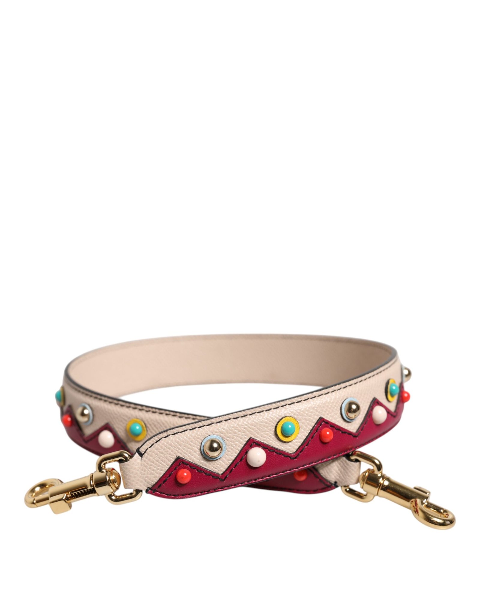 Dolce & Gabbana Beige rood leren handtas Accessory Shoulder Strap