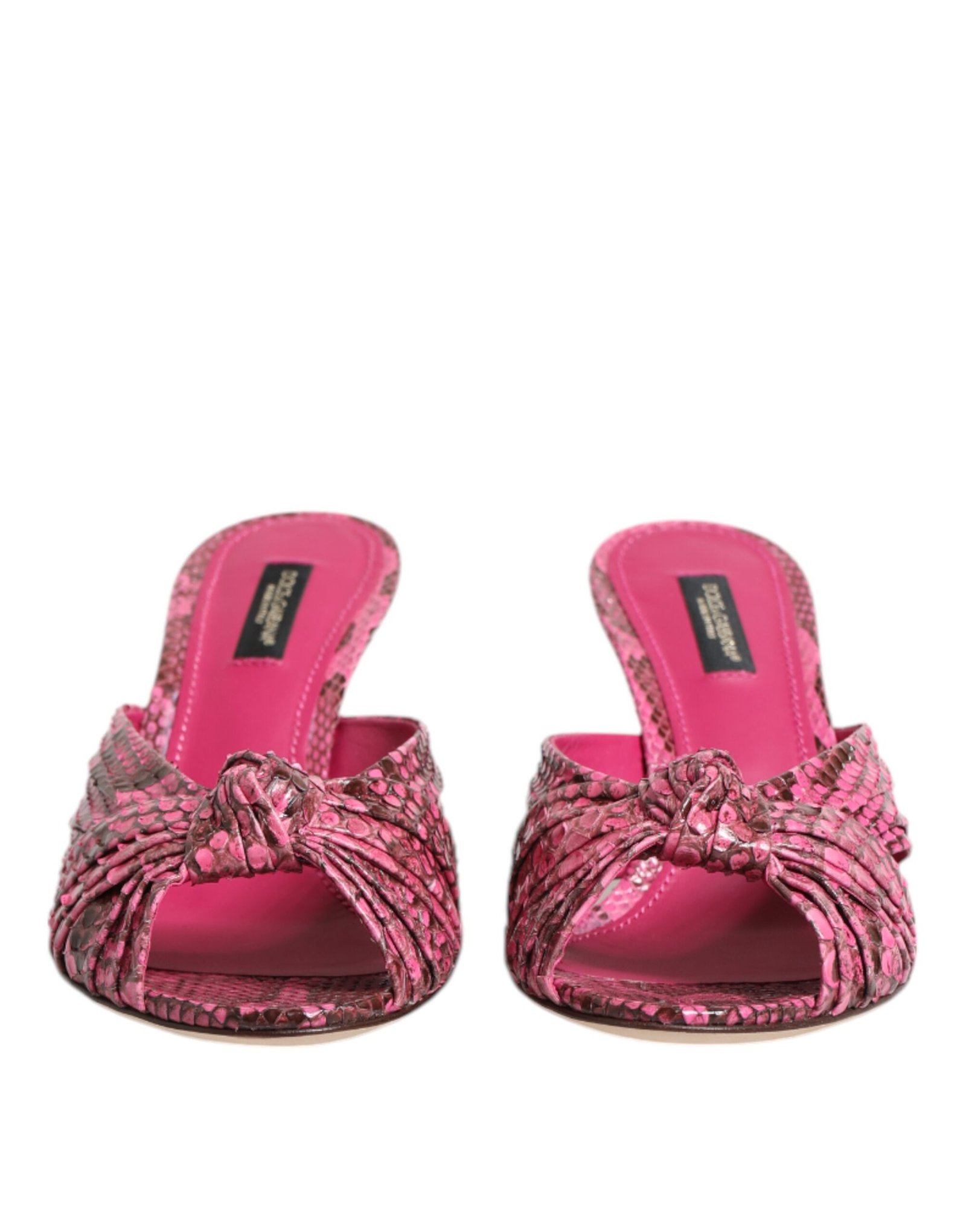 Dolce & Gabbana roze leren Heels Slides sandalen Shoes
