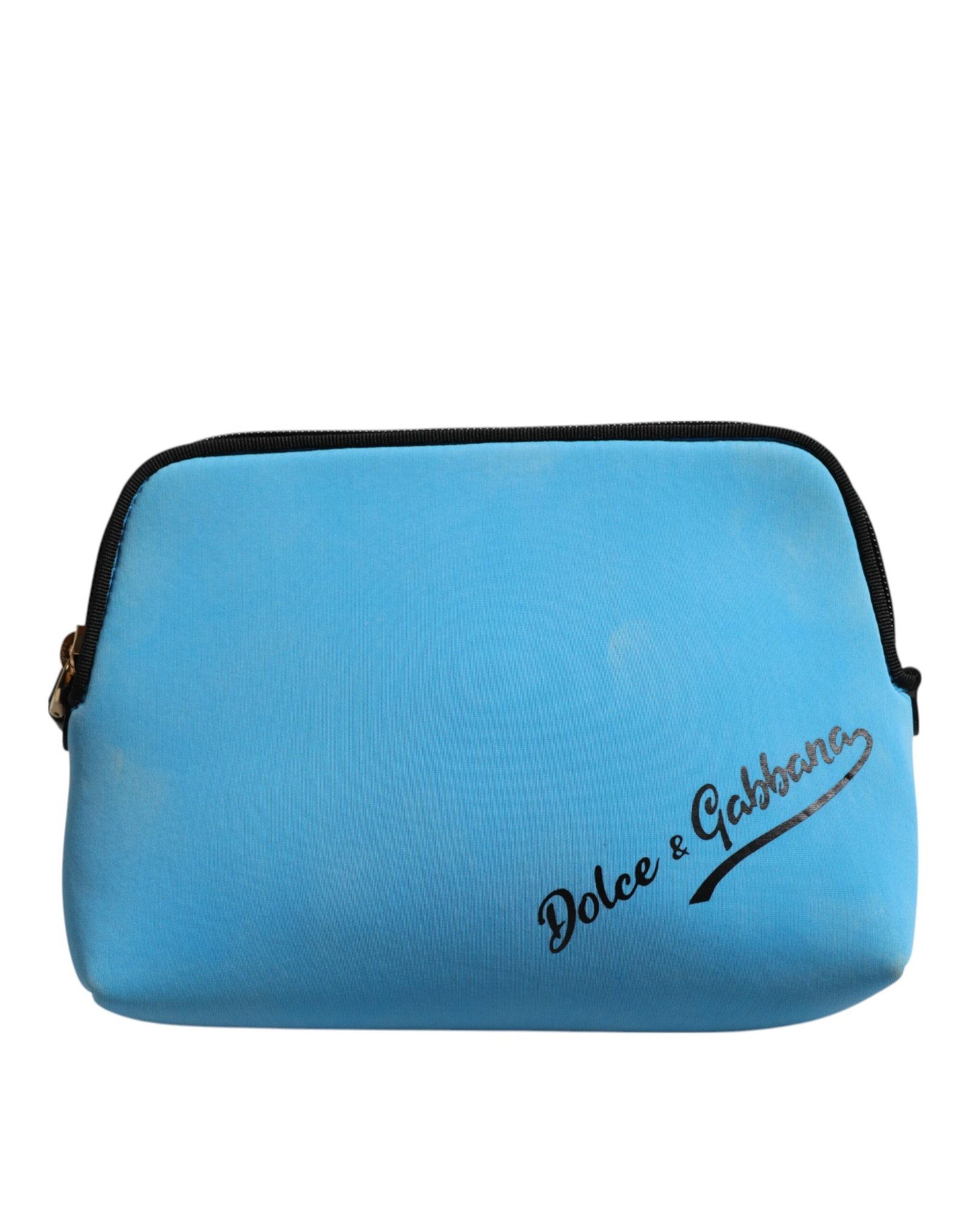 Dolce & Gabbana blauw nylon DG Logo Print Clutch Zip Pouch Bag