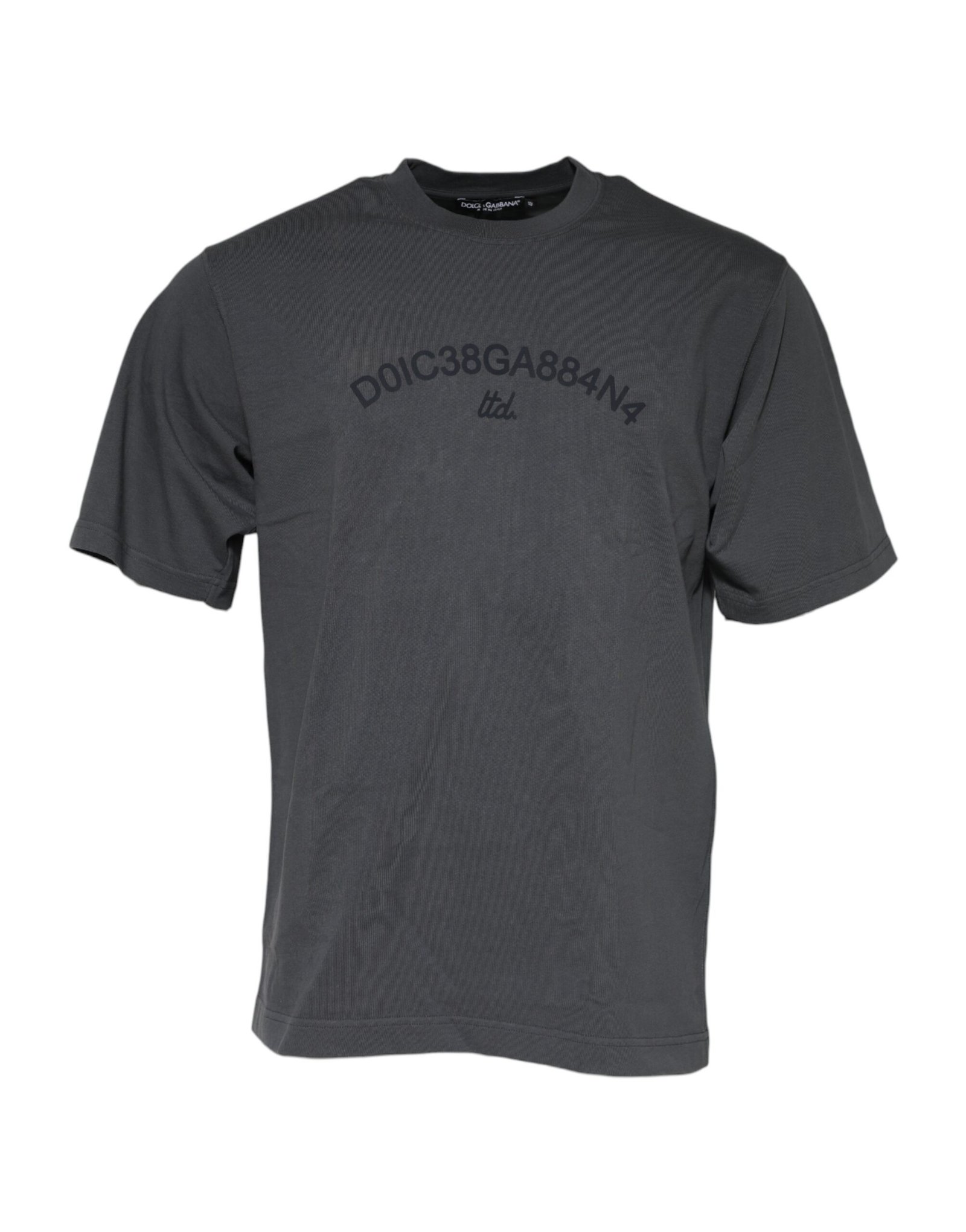 Dolce & Gabbana grijs Logo Graphic katoenen Crew Neck T-shirt