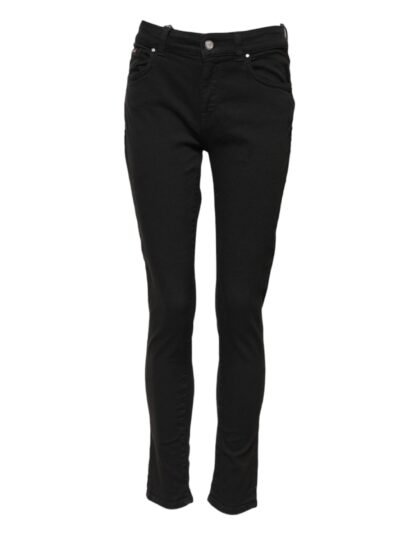 Dolce & Gabbana zwart katoenen Skinny Mid Waist Denim jeans