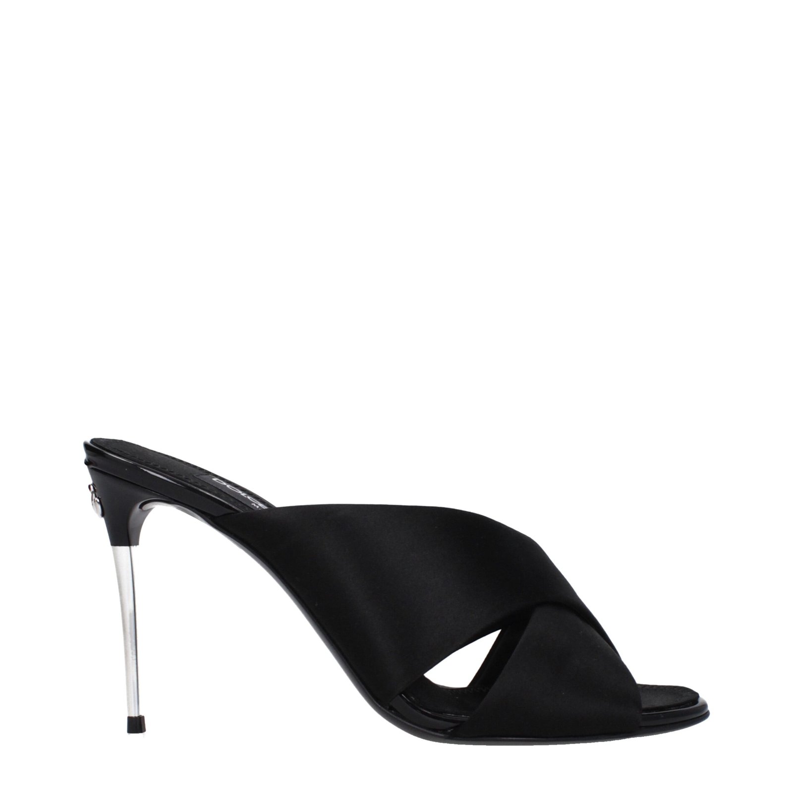 Dolce & Gabbana zwart Satin sandalen met naaldhak