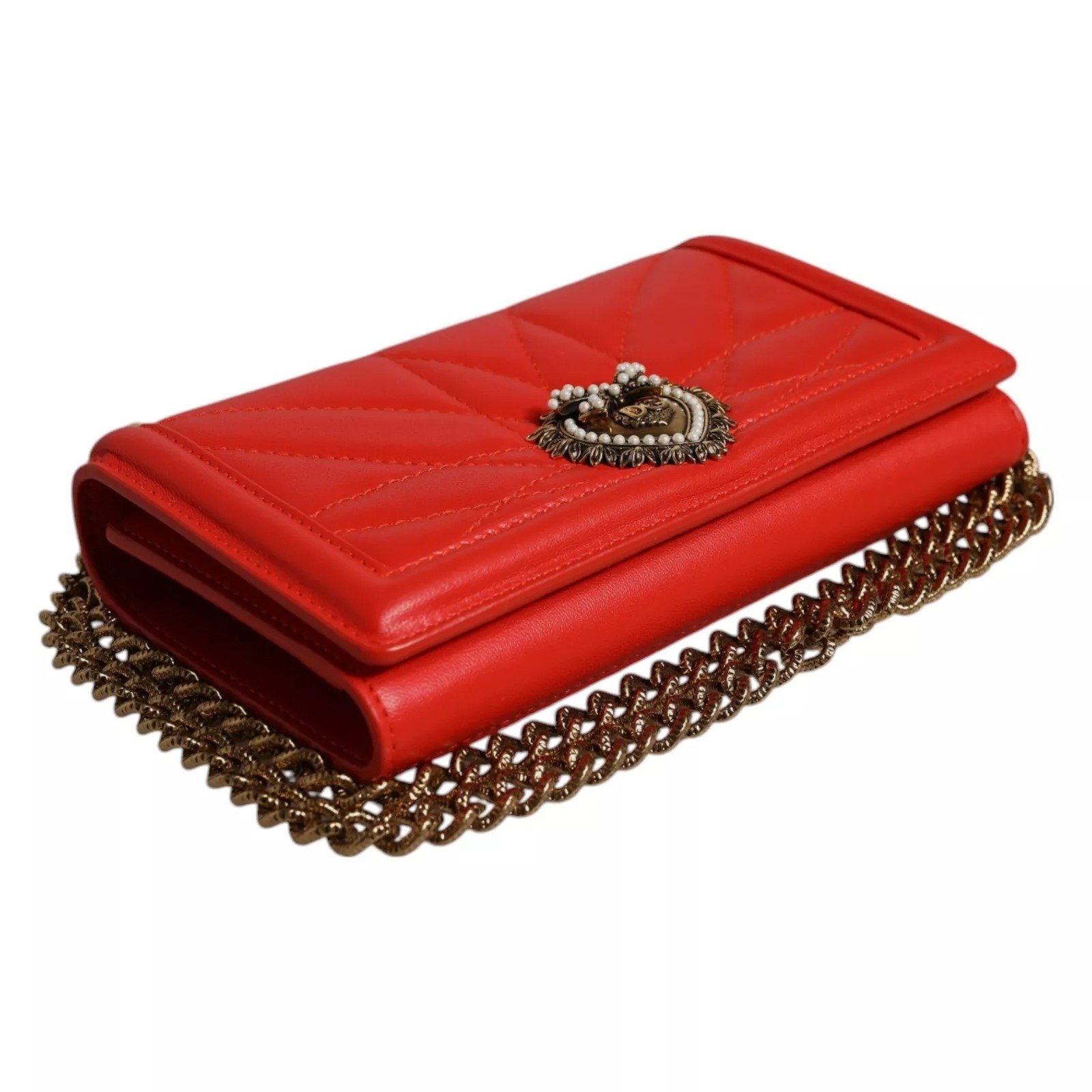 Dolce & Gabbana rood Quilted Devotion Crossbody 11 PRO Phone case bag