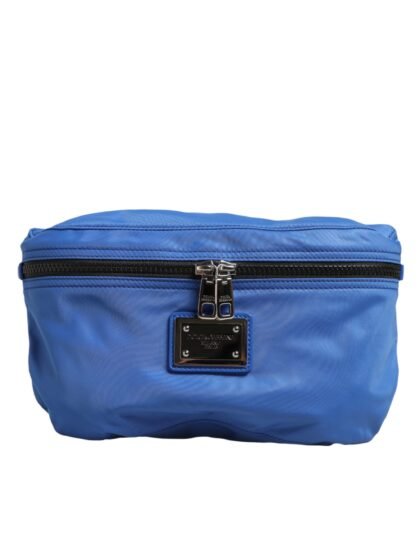 Dolce & Gabbana blauw Logo Plaque nylon Waist Fanny Pack heren's Borse Bag