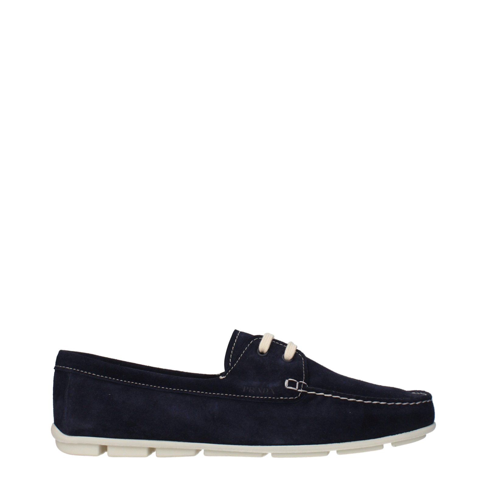 blauw leren instapper loafers