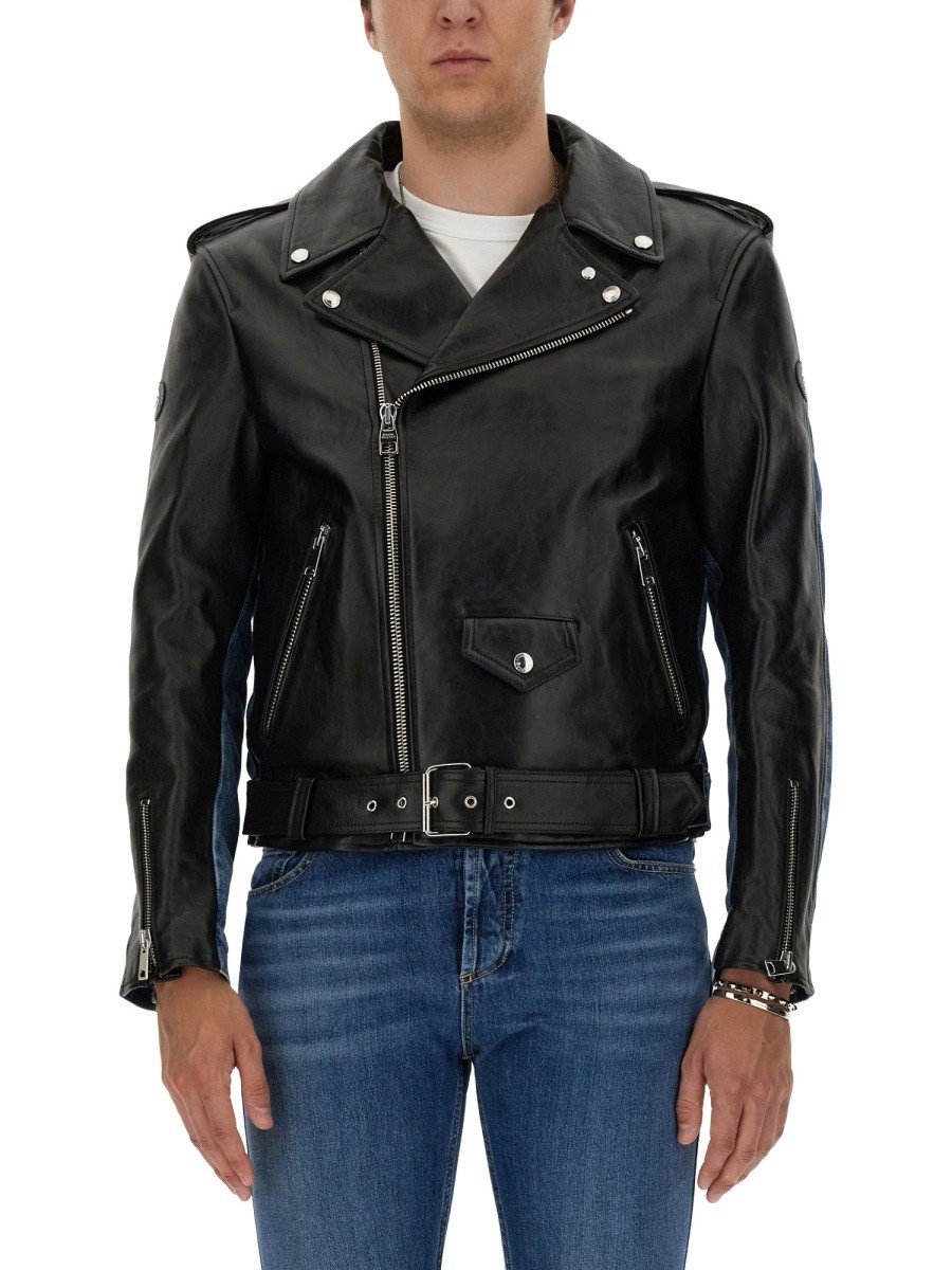 Alexander McQueen Combo biker jack