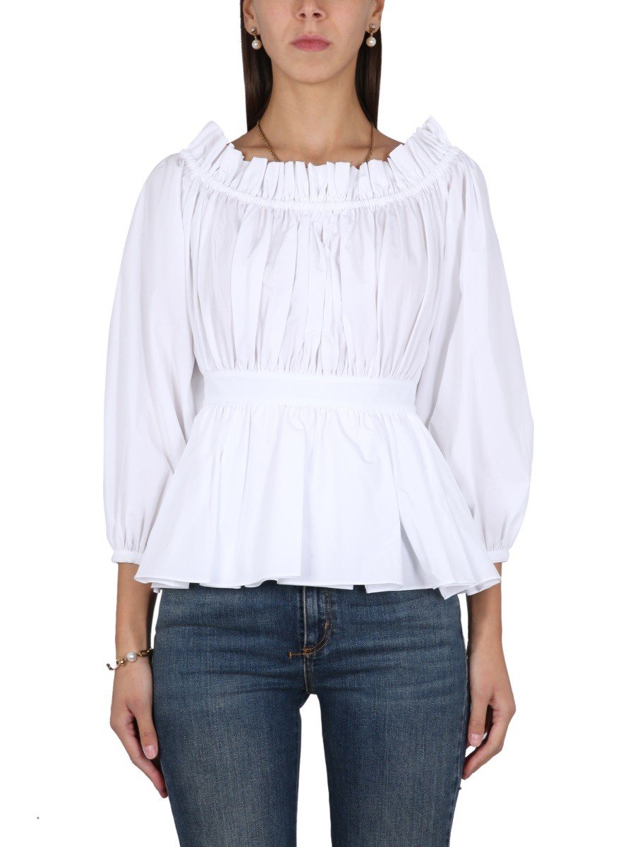 Alexander McQueen Katoenen Poplin top