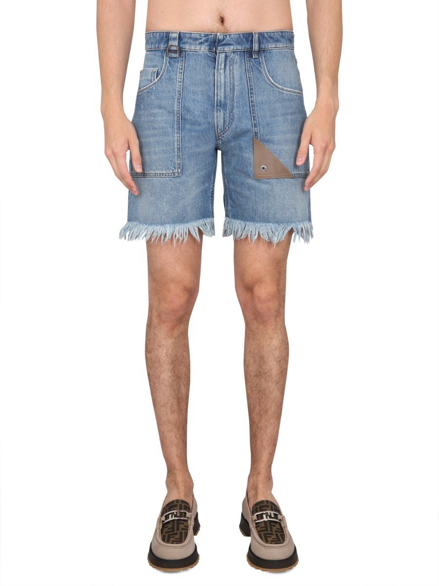 Fendi Denim bermudashorts
