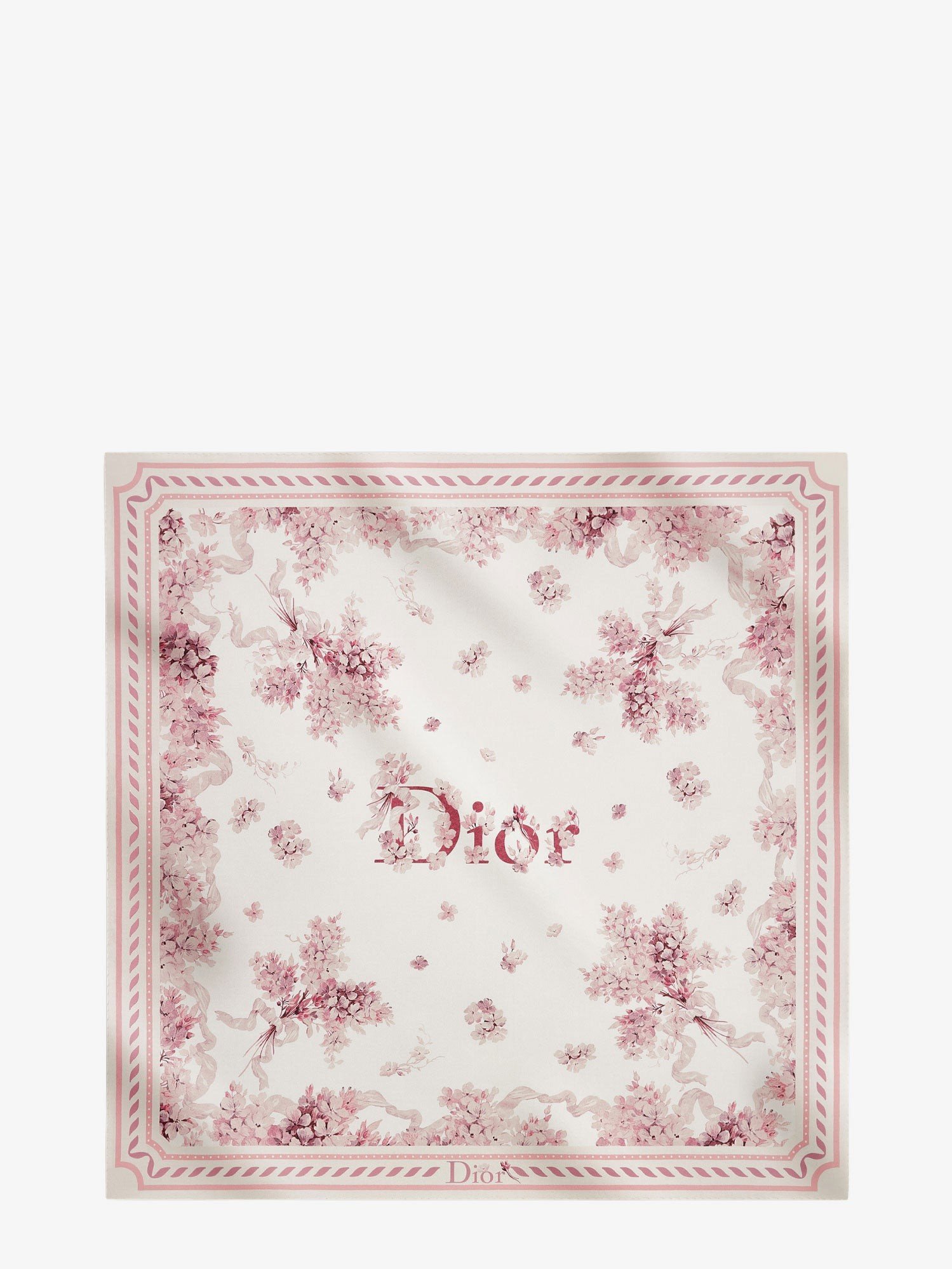 Dior Lilac Bouquet print zijden foulard