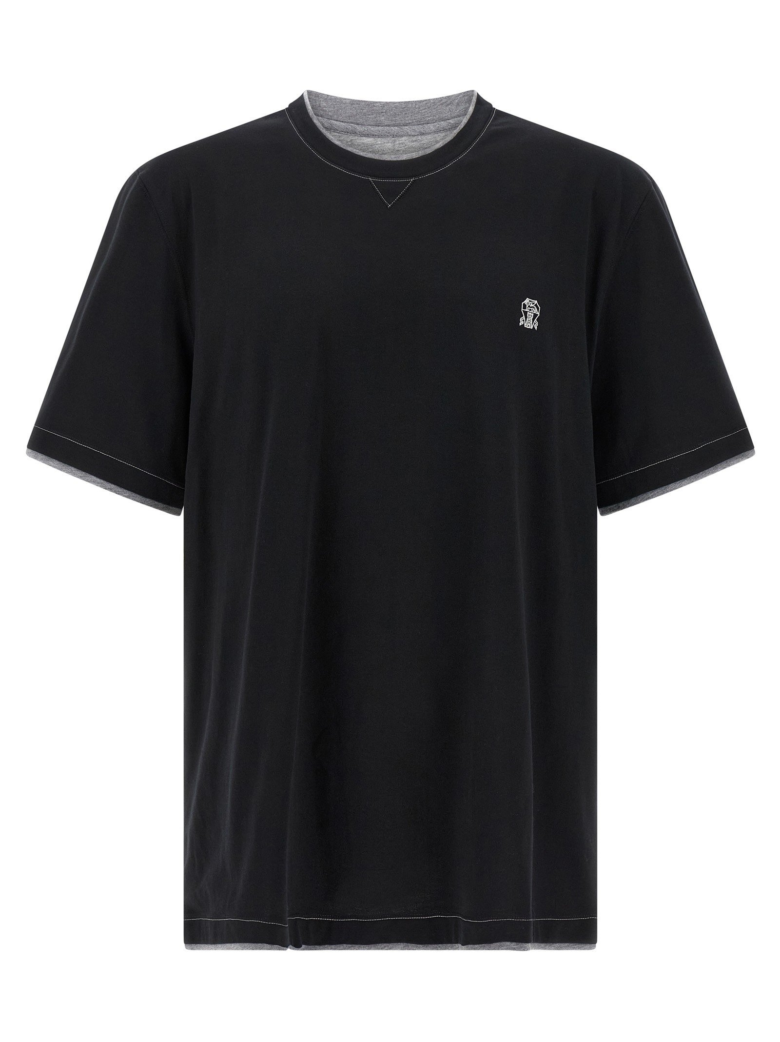 Brunello Cucinelli Double layer T-shirt