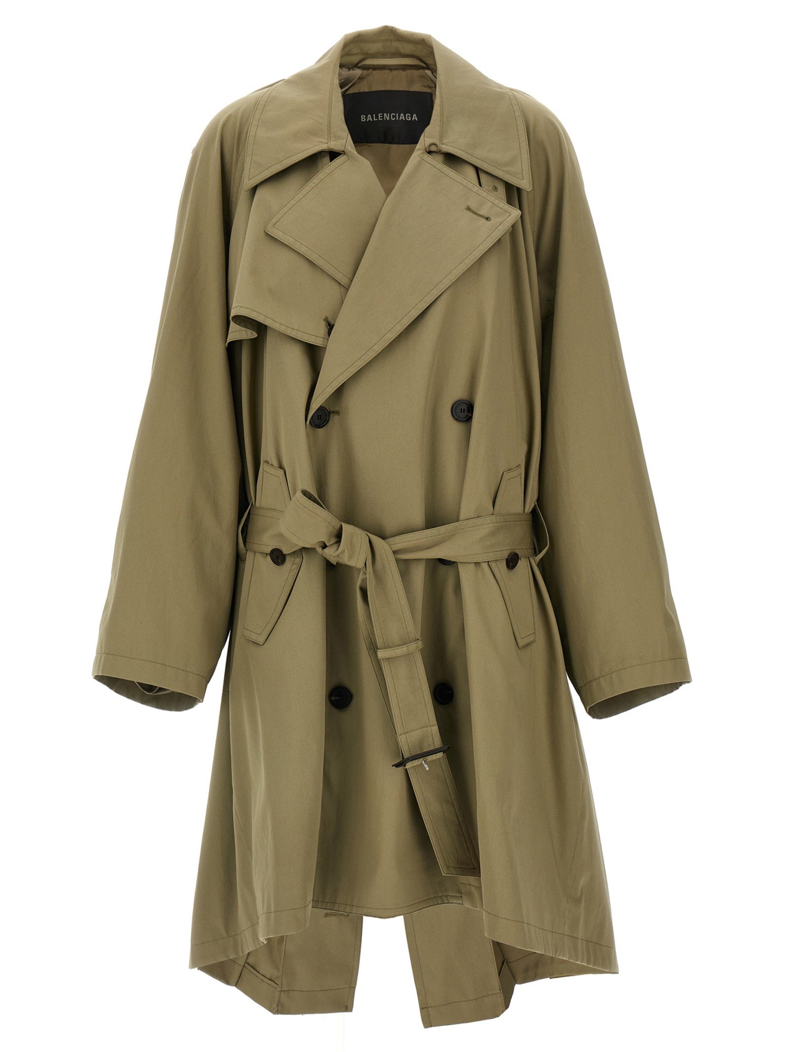 Balenciaga Draped Neck trenchcoat
