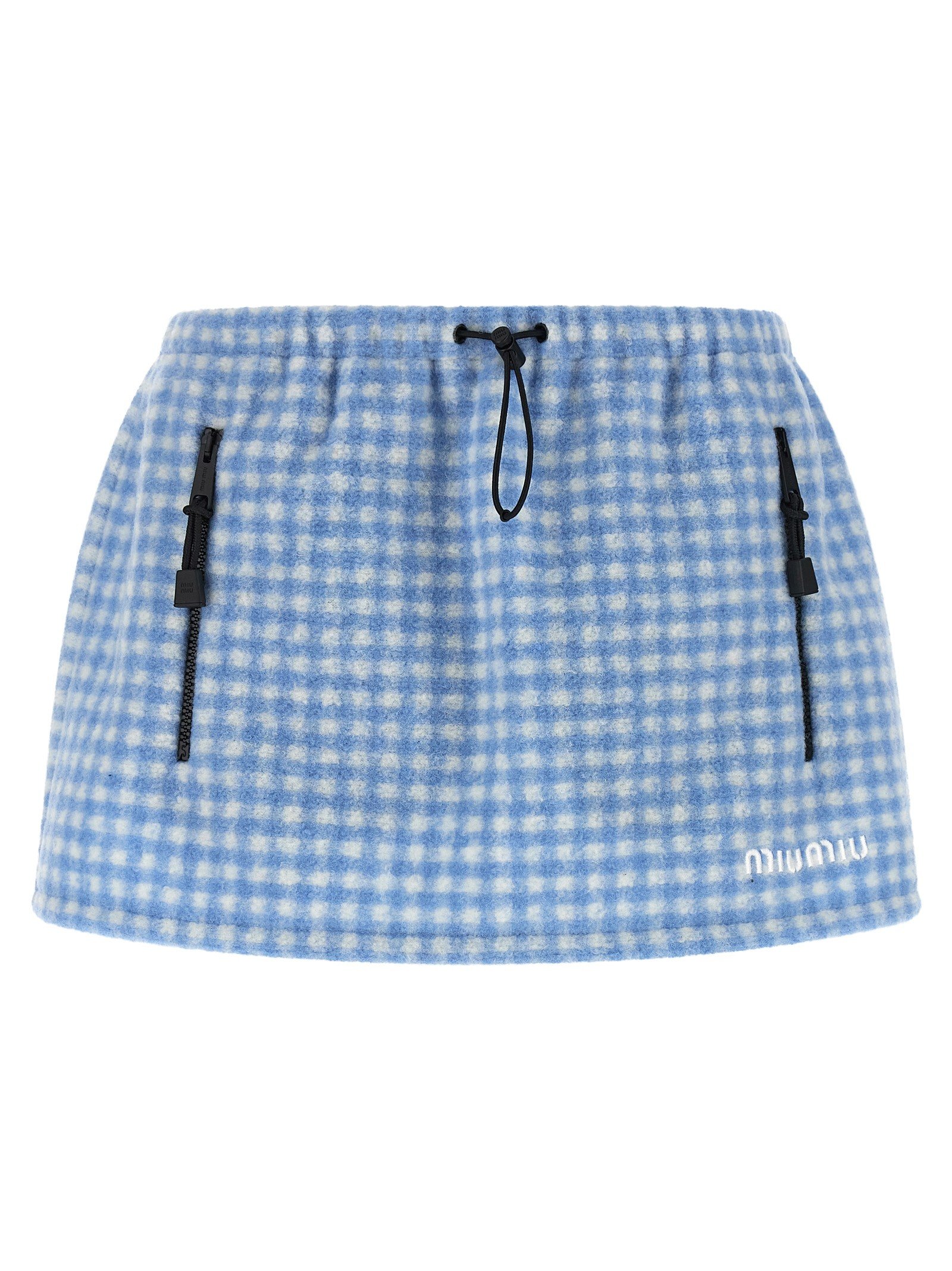 Miu Miu Fleece-effect vichy rok