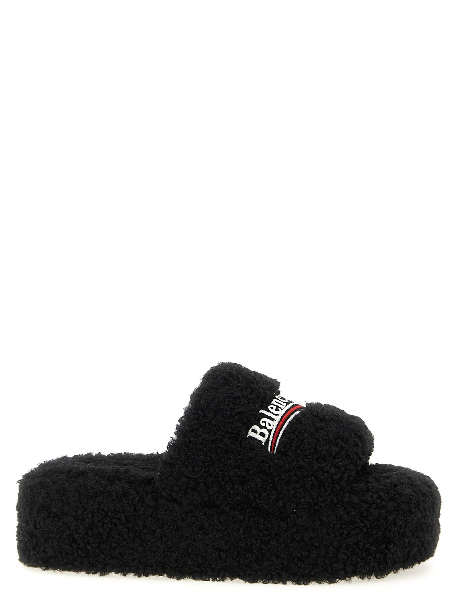 Balenciaga Furry Platform slides