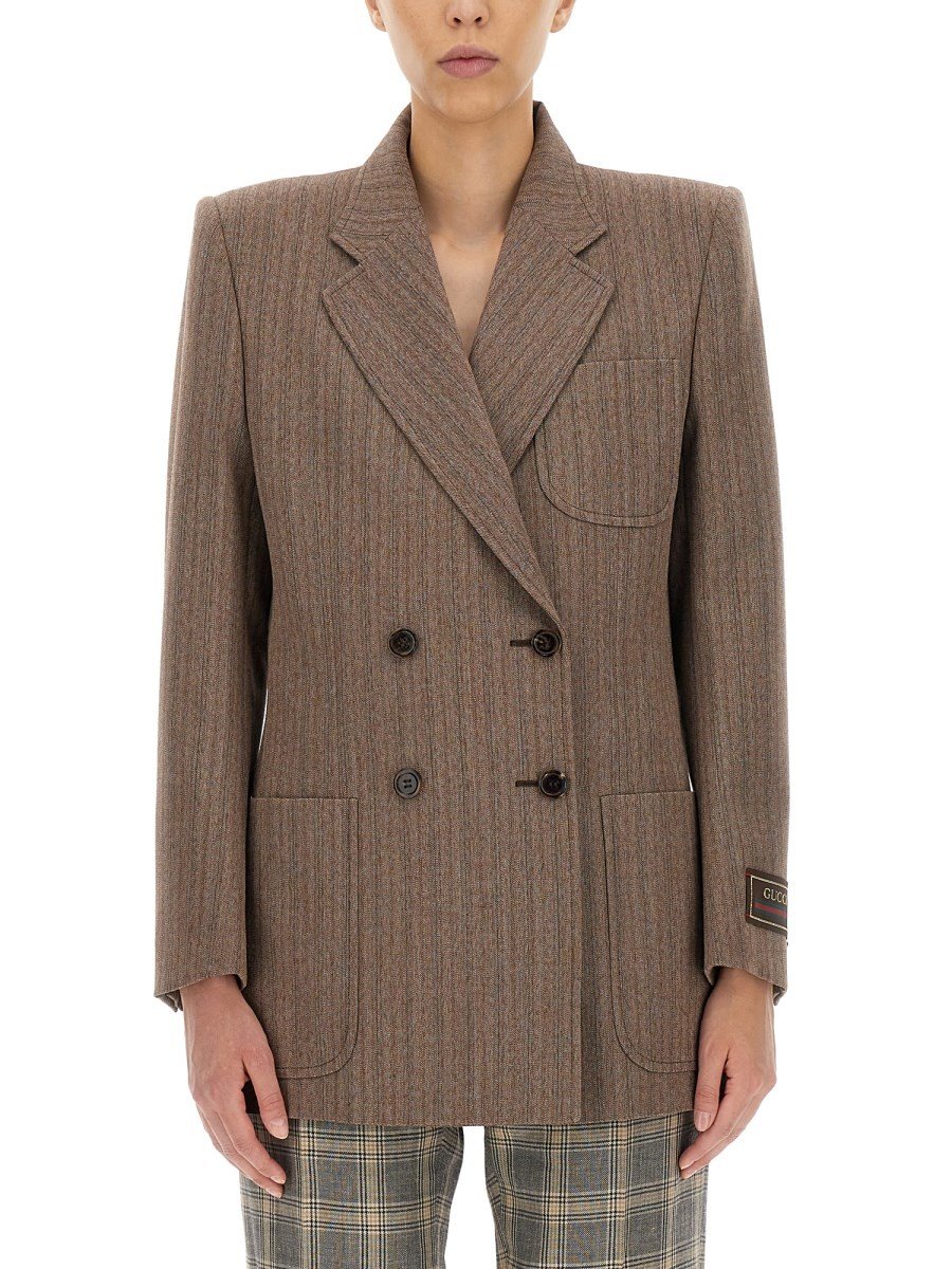 Gucci Herringbone wollen jack