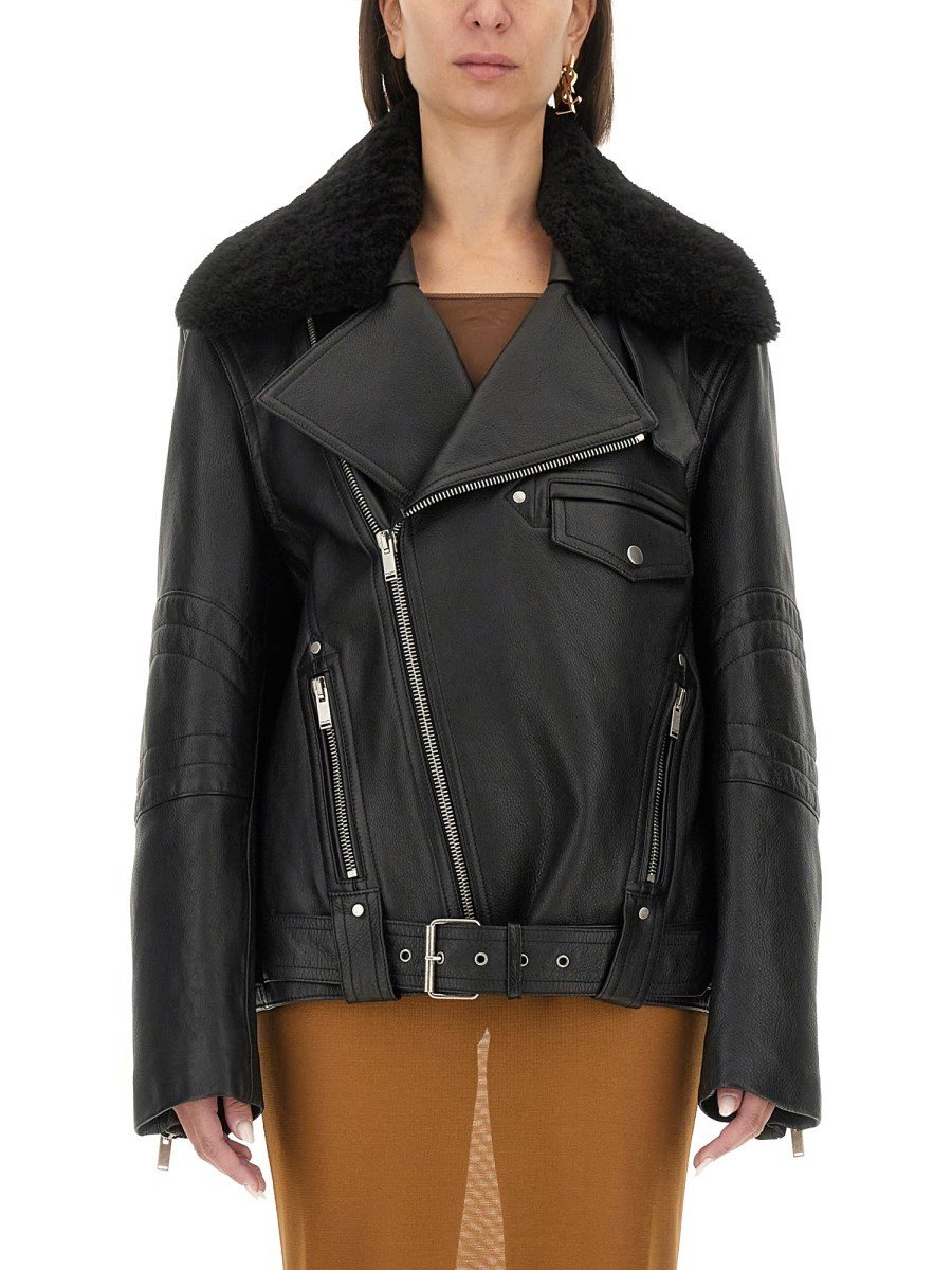 Saint Laurent Leren biker jack