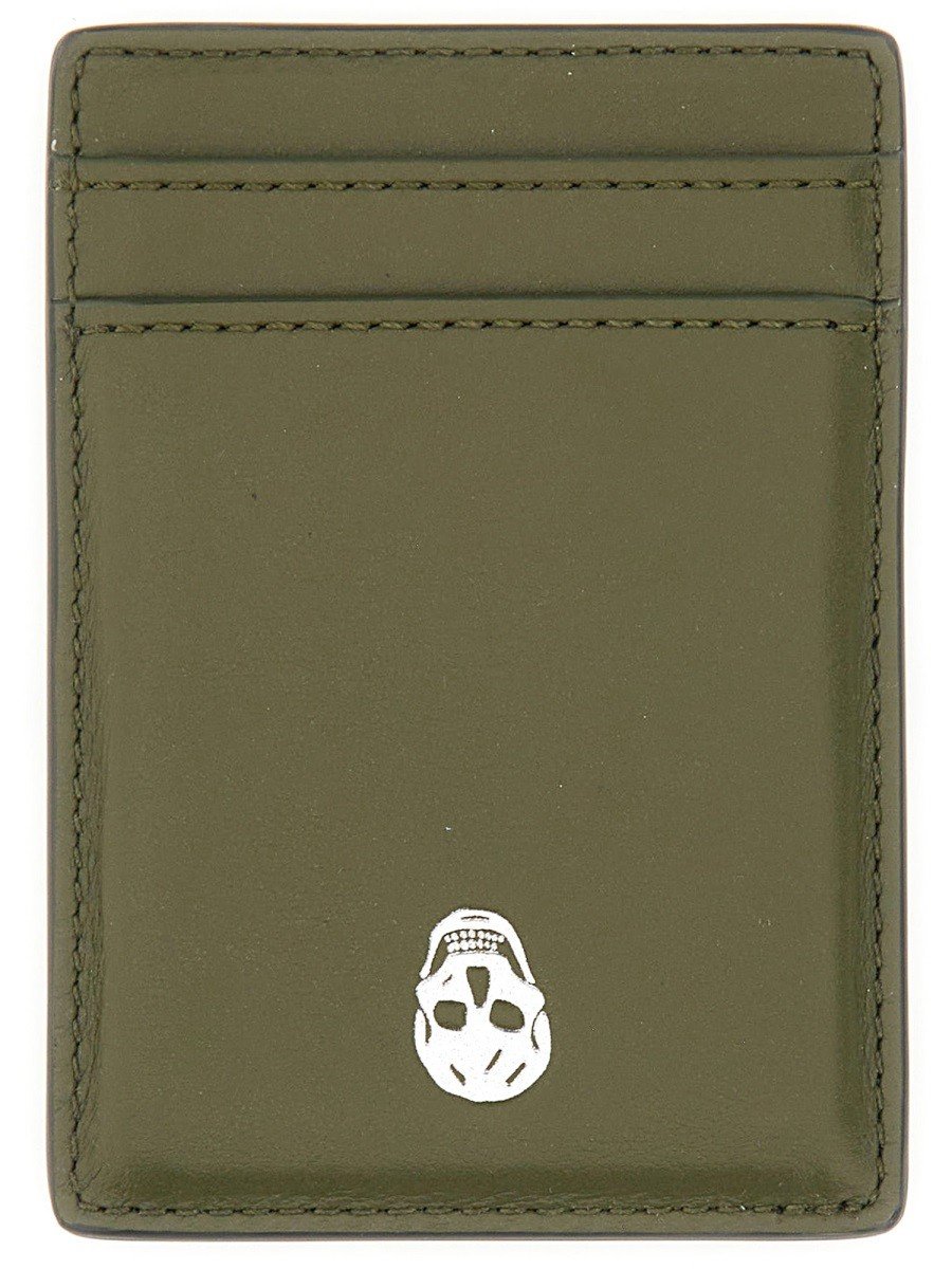 Alexander McQueen Magnetic pasjeshouder schedelmotief