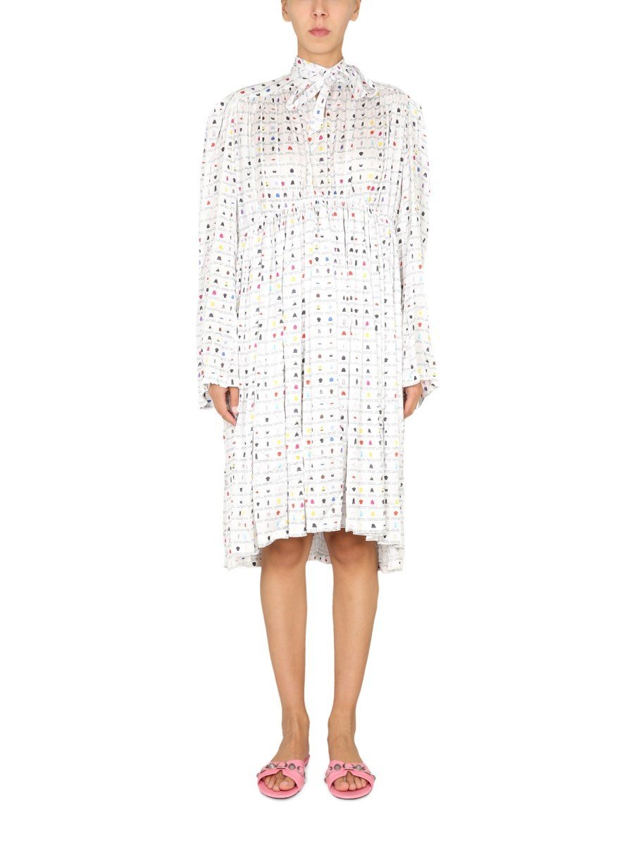 Balenciaga Paper Crush Floral jurk