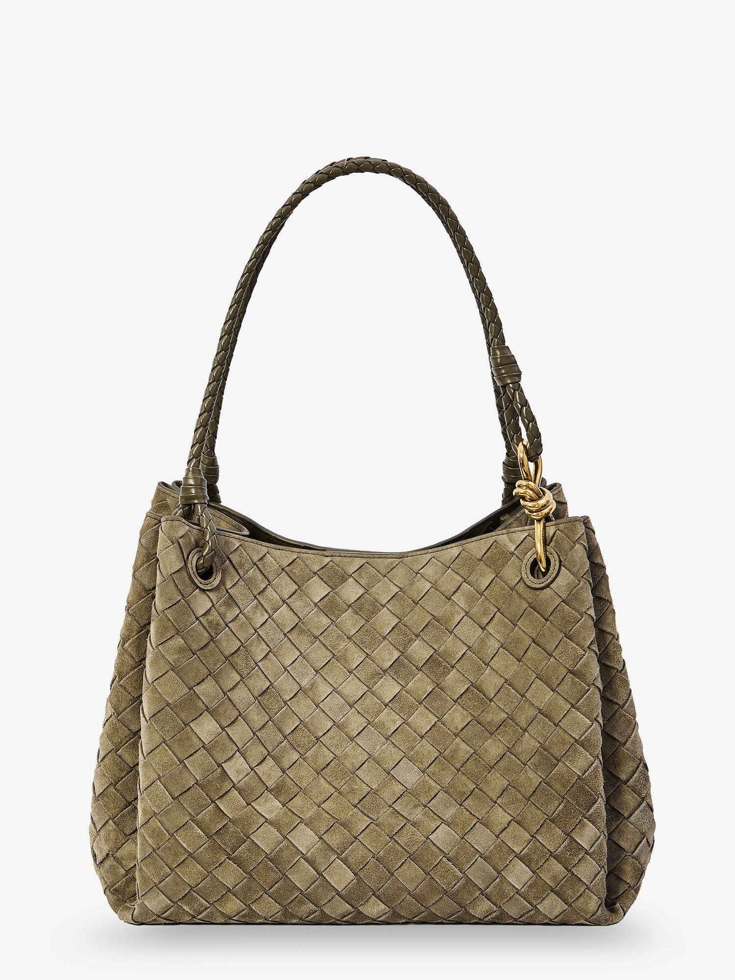 Bottega Veneta Parachute groot suède schoudertas