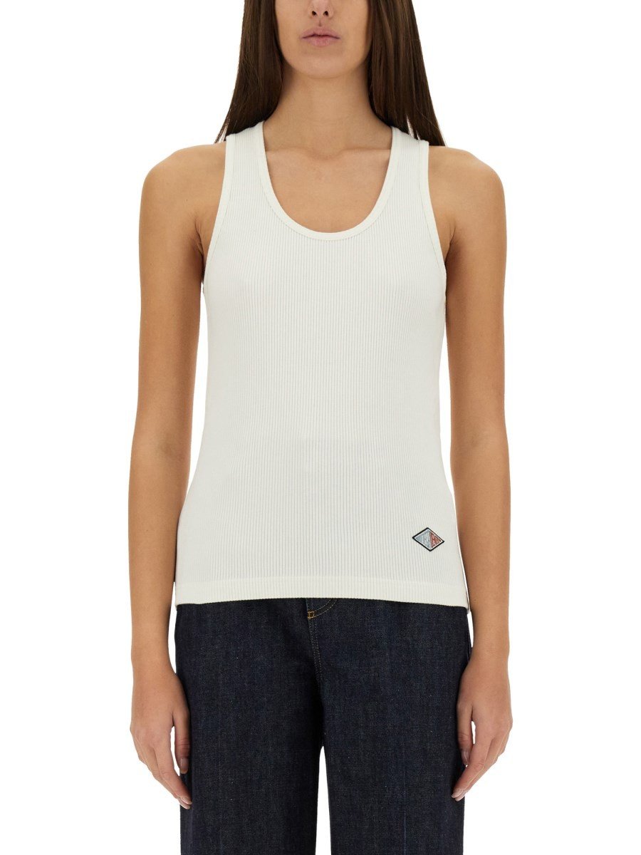 Bottega Veneta Ribbed katoenen jersey top