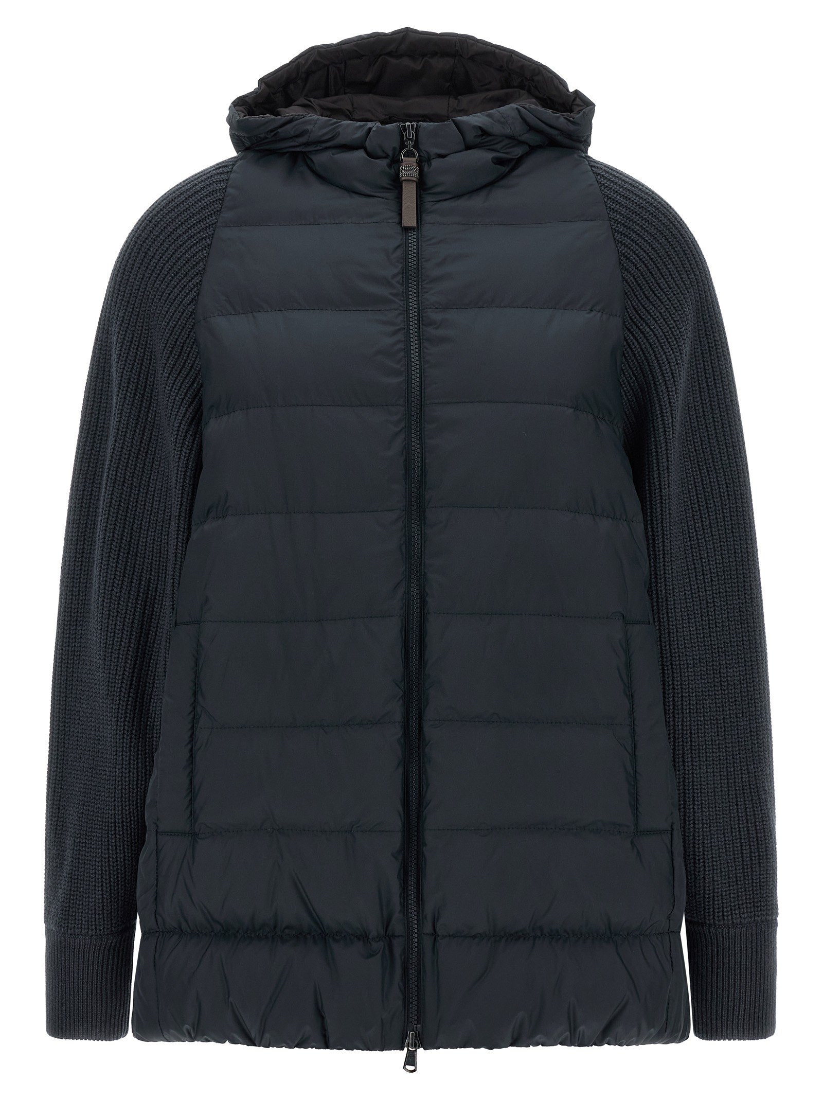 Brunello Cucinelli Shiny ritssluiting Pull donsjas
